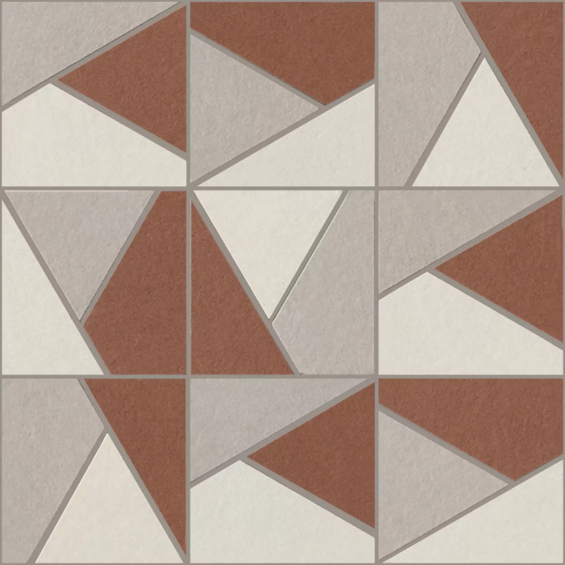 Italgraniti Nuances Caldo 2 Strideup Mosaic Triangles Mix NU00MTGC2 30x30cm rectified