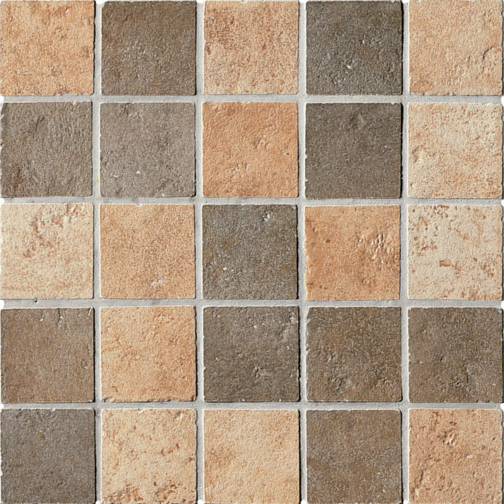 ABK Petraia Beige – Nero Naturale Mosaik Quadretti A8520UM 33,3x33,3cm 8,5mm