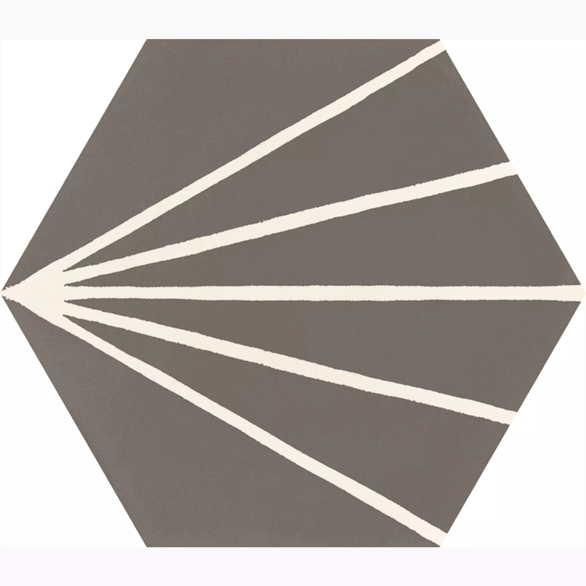 Ragno Stratford Dark Grey Naturale – Matt Decor Tratto Esagona R8YR naturale – matt 18,2x21cm 10mm