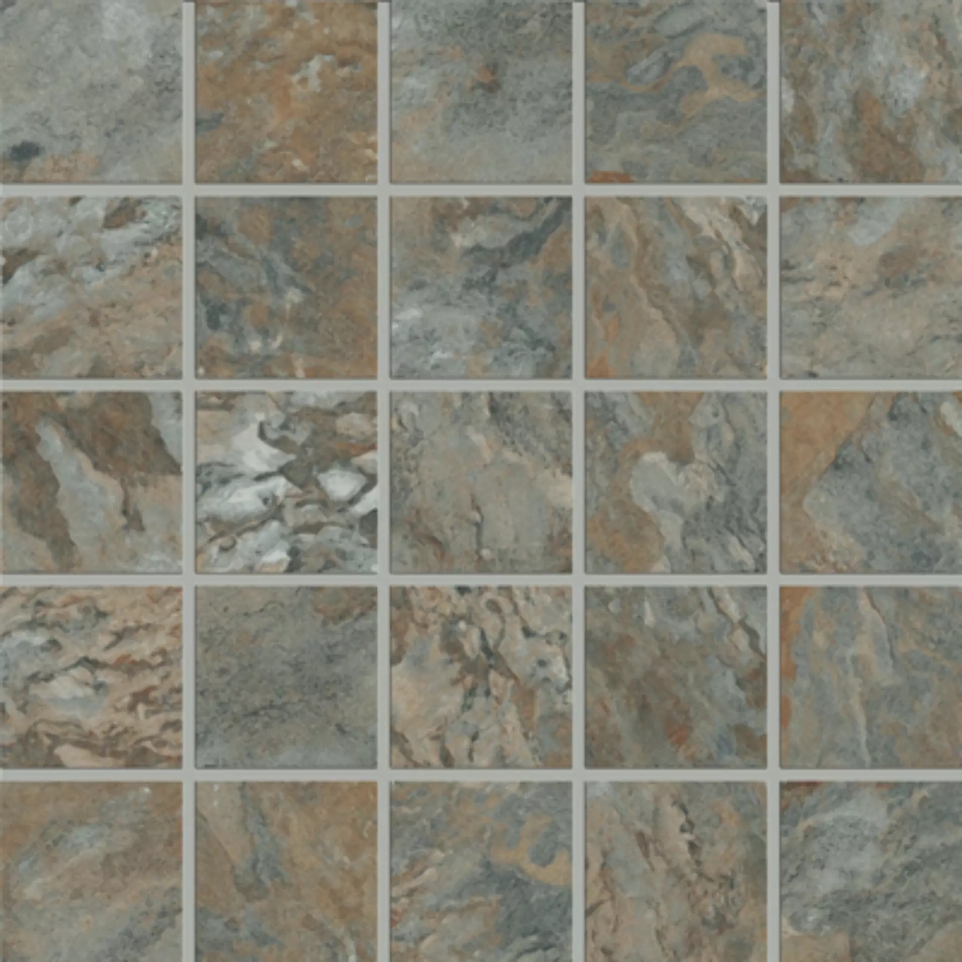 Casalgrande Boulder Rust Naturale – Matt Rust 12704435 natur matt 30x30cm Mosaik 6x6 rektifiziert