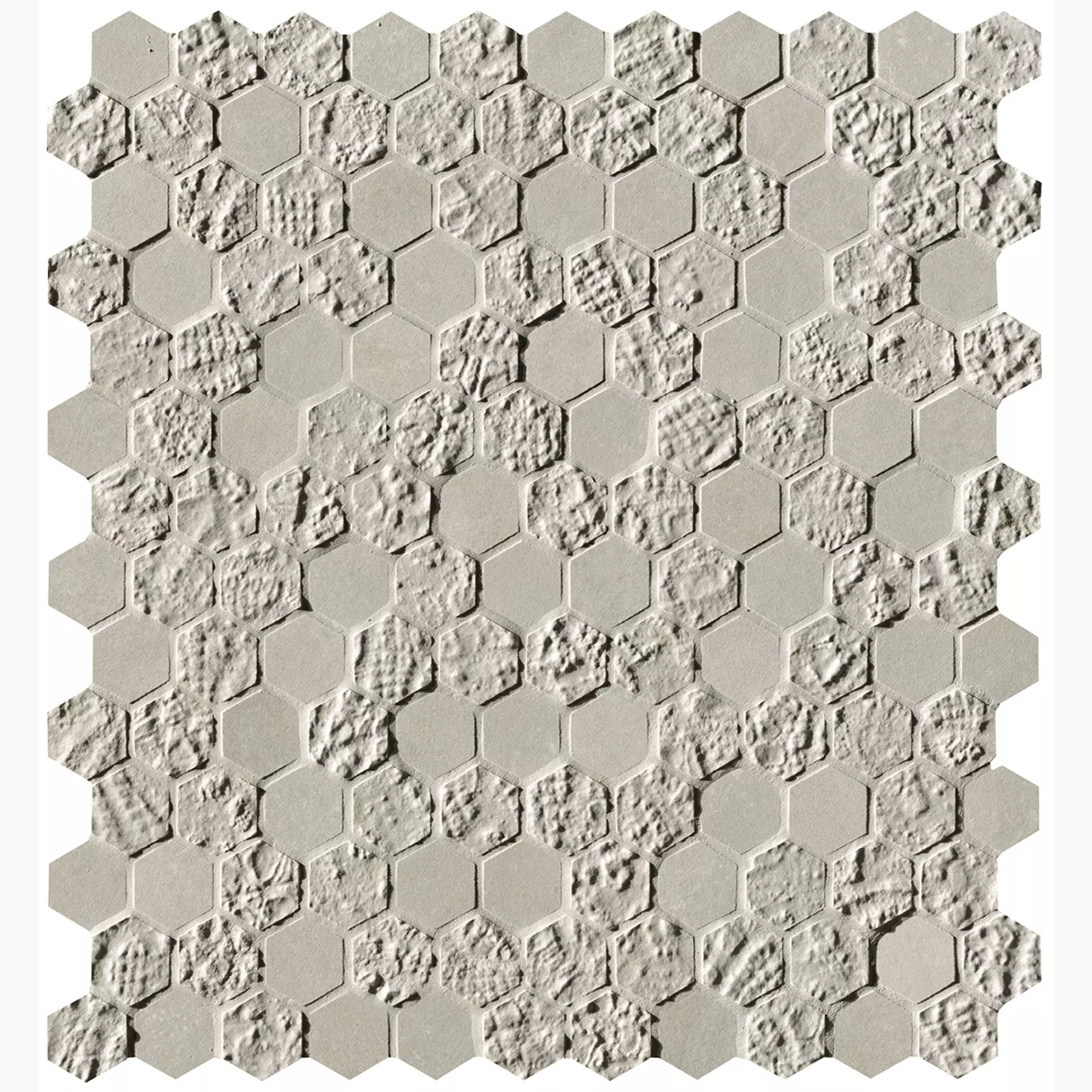 FAP Bloom Grey Struttura Matt Mosaic Hexagon Print fOYV 29,5x35cm