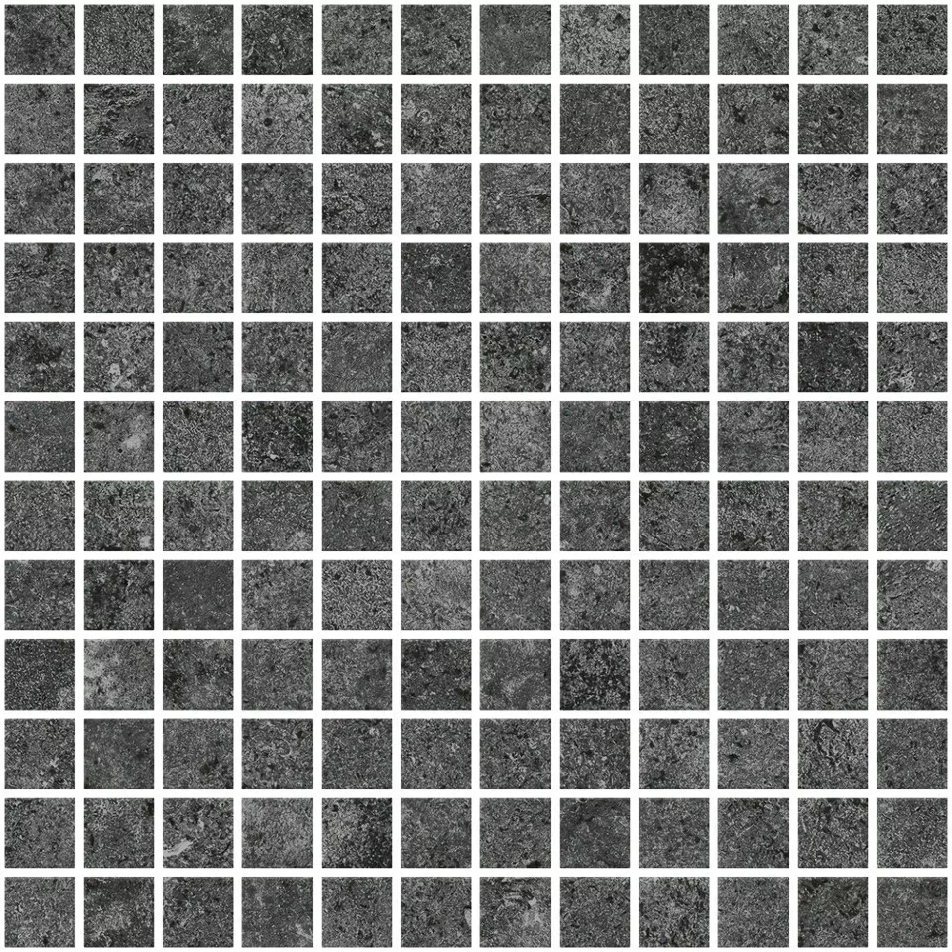 Century Glam Antracite Naturale Mosaic (2,5x2,5) 0113251 30x30cm rectified 9mm