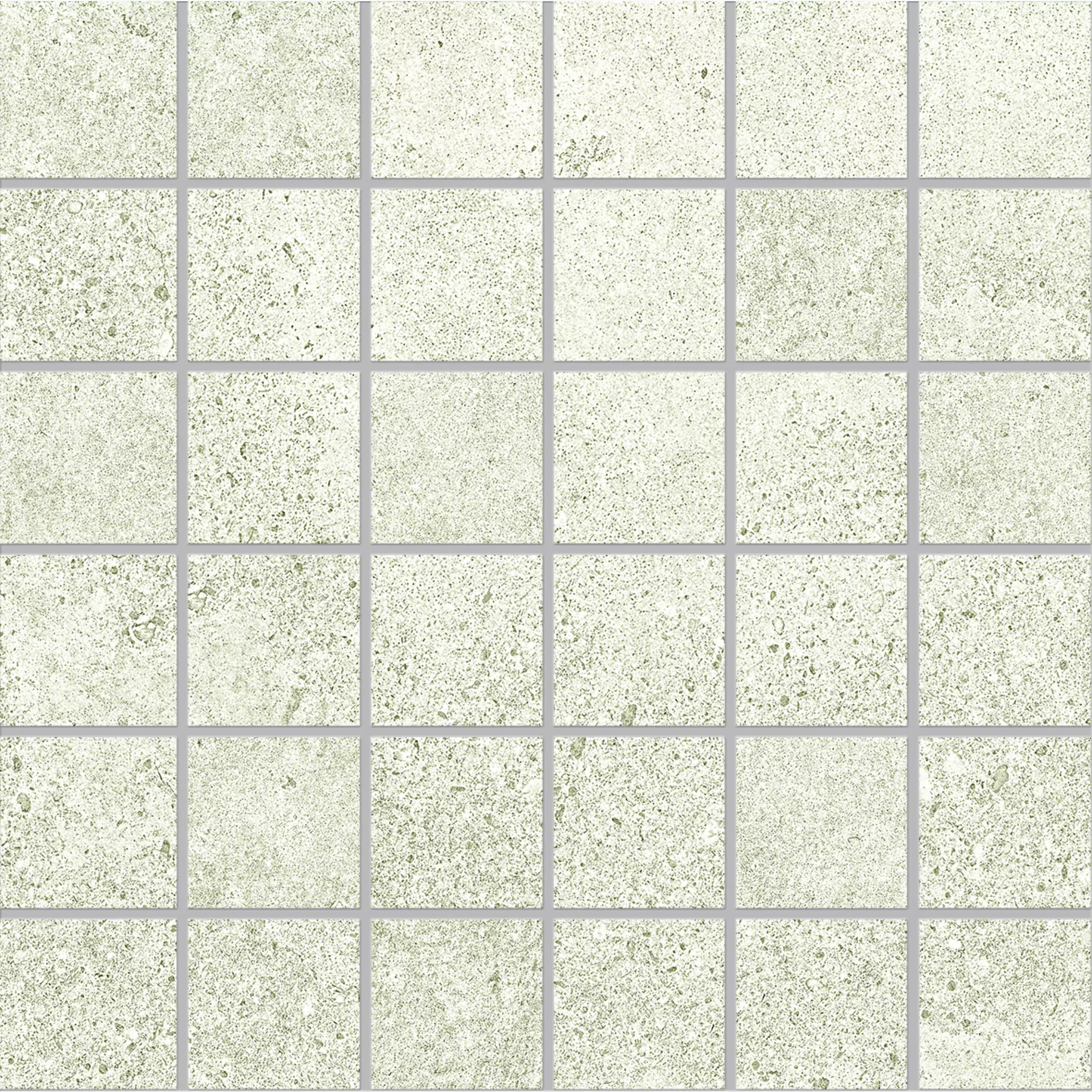 Provenza Re-Play Concrete White Naturale White EKG9 natur 30x30cm Mosaik 5x5 9,5mm