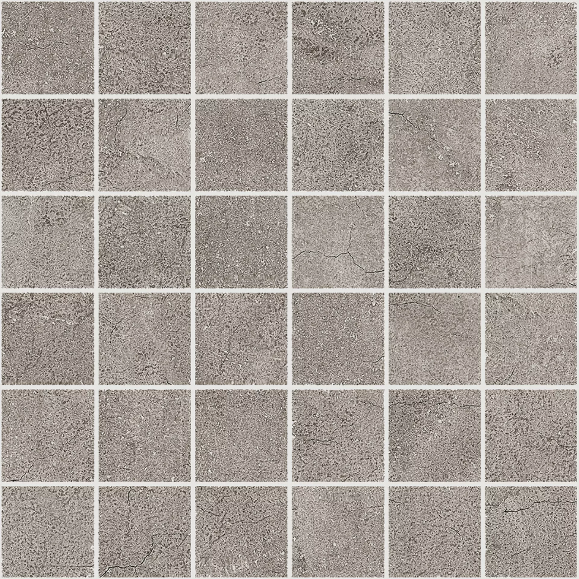 Sant Agostino Set Concrete Grey Natural Mosaic CSAMSCGR30 30x30cm rectified 10mm