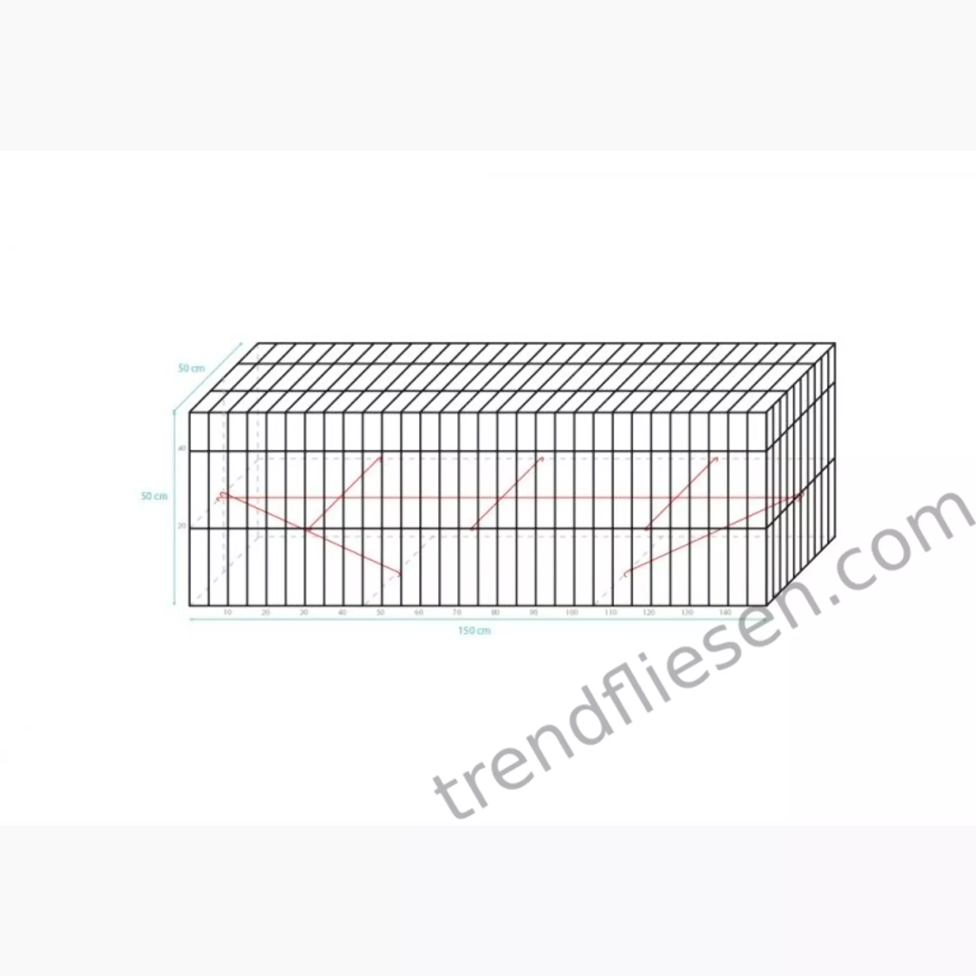Trendbox 150x50x50 cm  gefüllt BOXT10