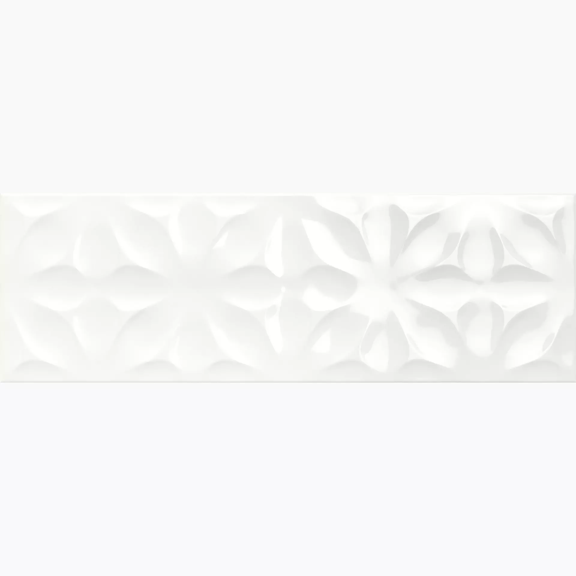 Ragno Freestyle White Glossy Struttura Fiore 3D R75H glossy struttura 25x76cm 9mm