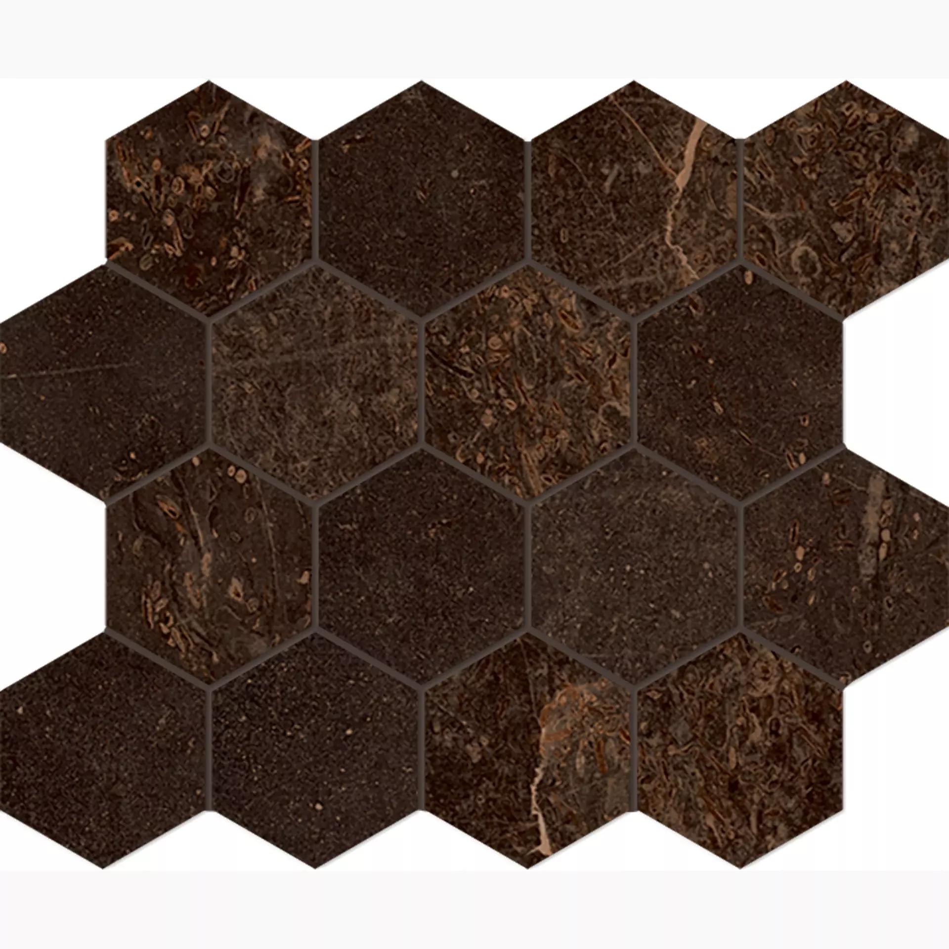 Fondovalle Planeto Jupiter Natural Mosaic Hexagon PNT032A 26x30cm rectified 8,5mm