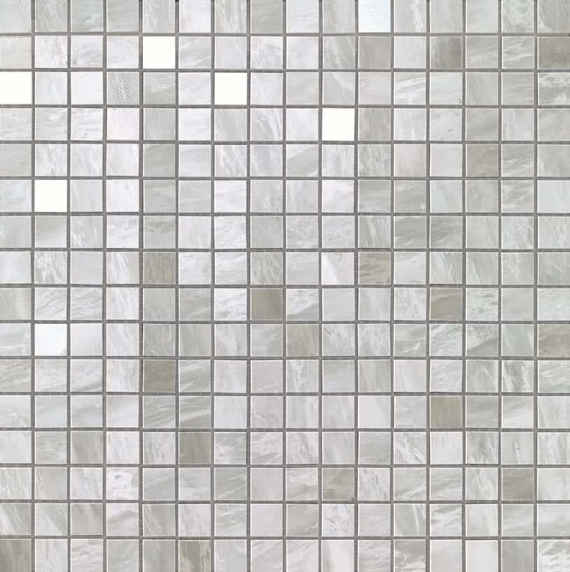 Atlasconcorde Marvel Stone Bardiglio Grey Lucido Mosaik Q 9MQA 30,5x30,5cm rektifiziert