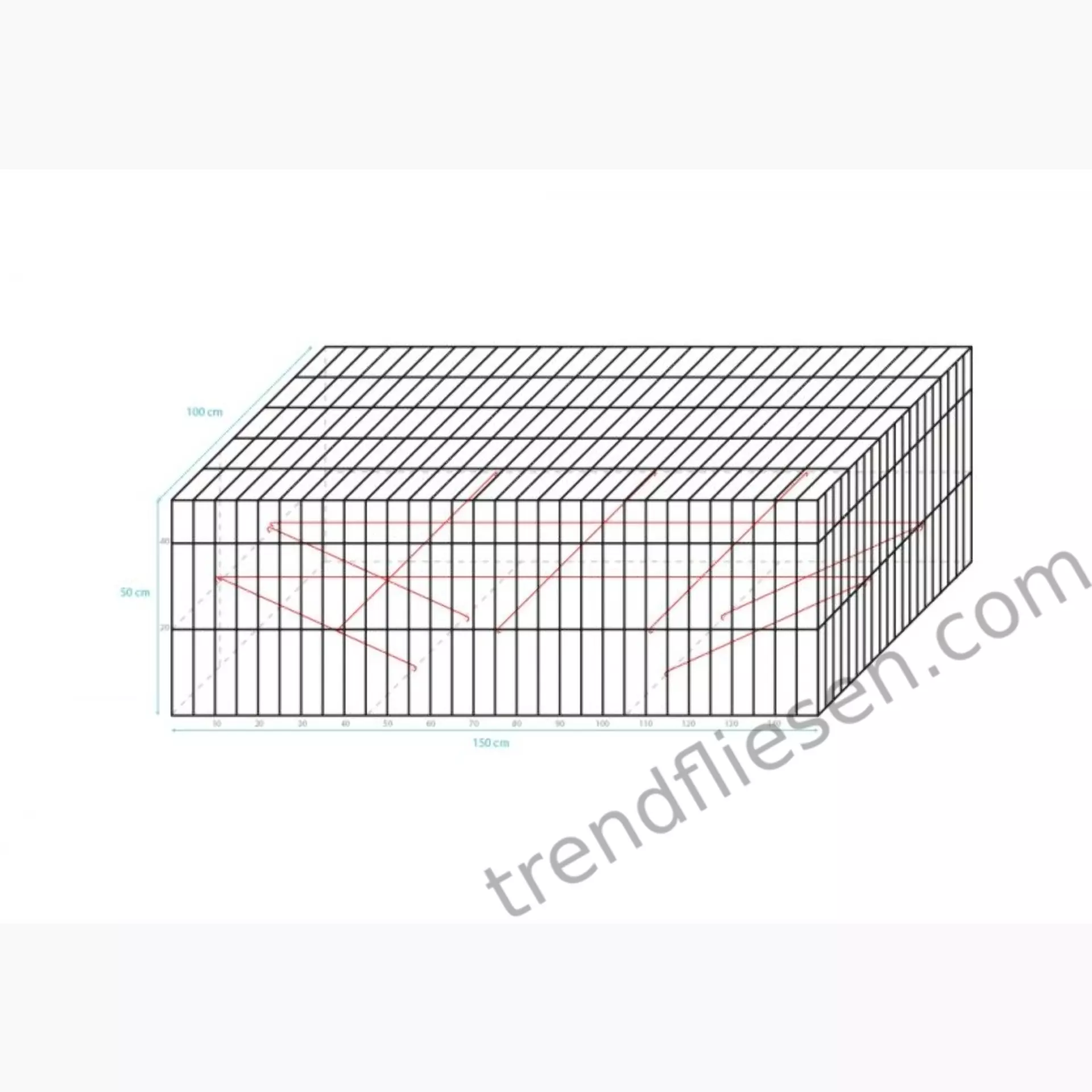Trendbox 150x100x50 cm  gefüllt BOXT11