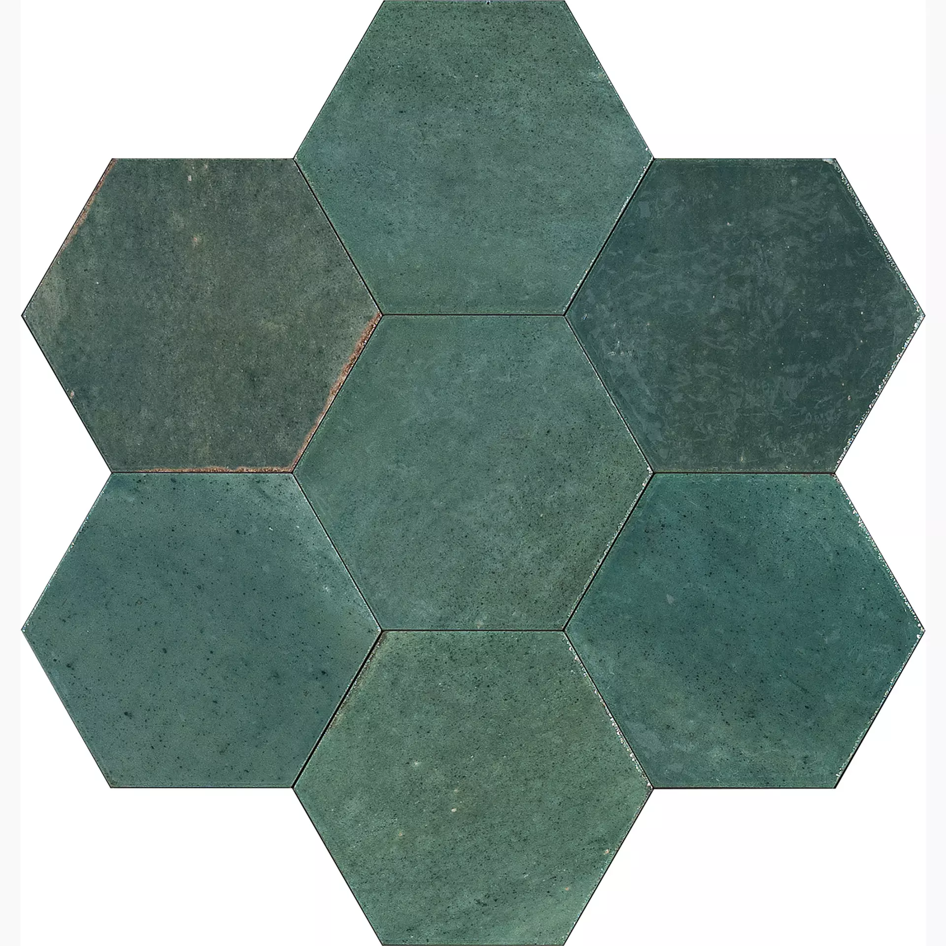 Marazzi Lume Green Lux Hexagon MFFG 18,2x21cm 9,5mm