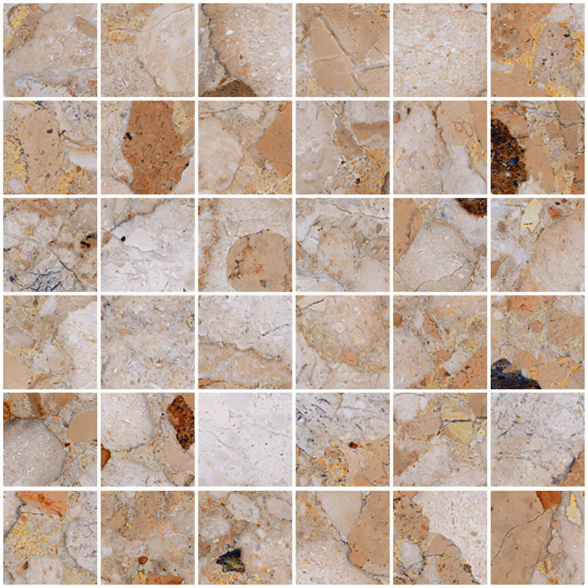 Sant Agostino Venistone Gold Natural Mosaic CSAMVEGO30 30x30cm rectified 10mm