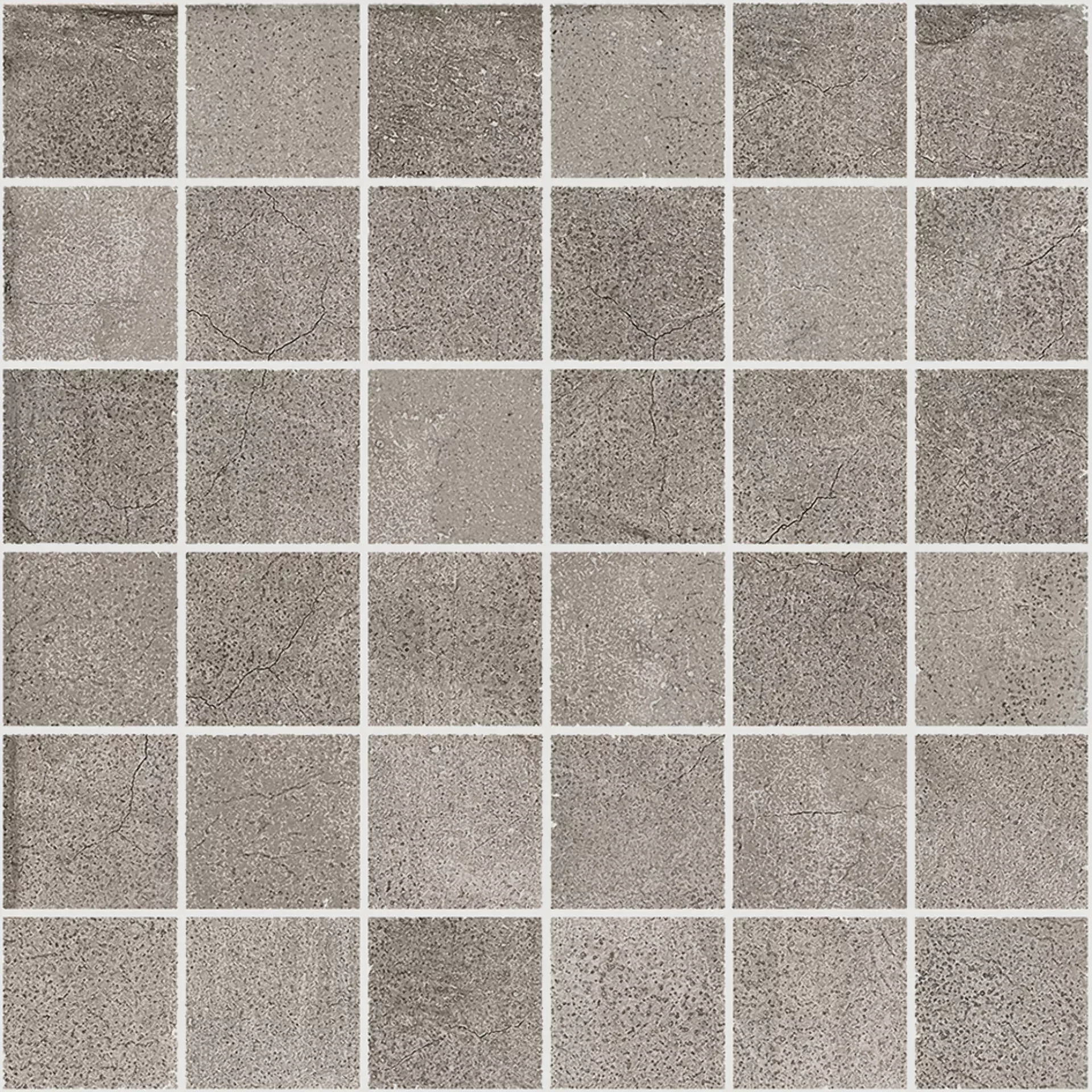 Sant Agostino Set Concrete Grey Natural Concrete Grey CSAMSCGR30 natur 30x30cm Mosaik rektifiziert 10mm