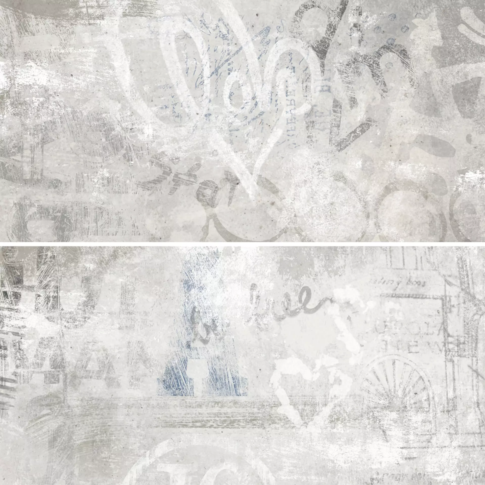 Rondine Volcano White Naturale Decor Graffiti Mix J86796 30x60cm rectified 9,5mm