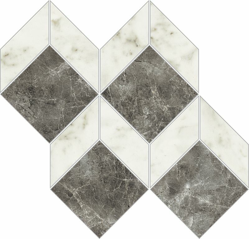 Novabell Imperial Michelangelo Bianco Carrara Levigato Mosaic 3D IMM884L 27x28cm