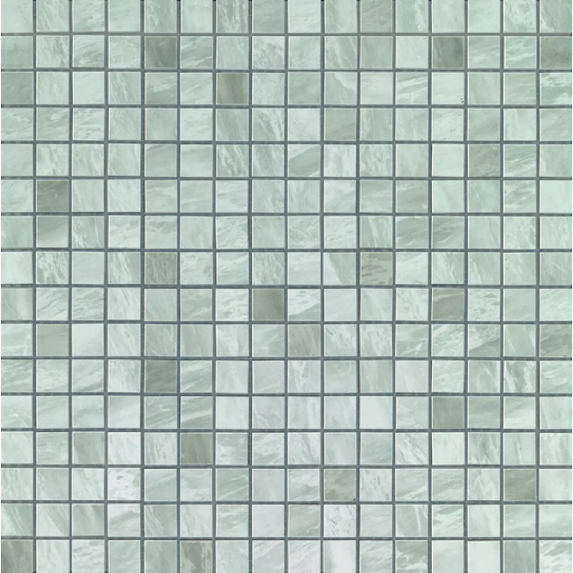 Atlasconcorde Marvel Stone Bardiglio Grey Lucido Bardiglio Grey 9MQA glaenzend 30,5x30,5cm Mosaik Q rektifiziert