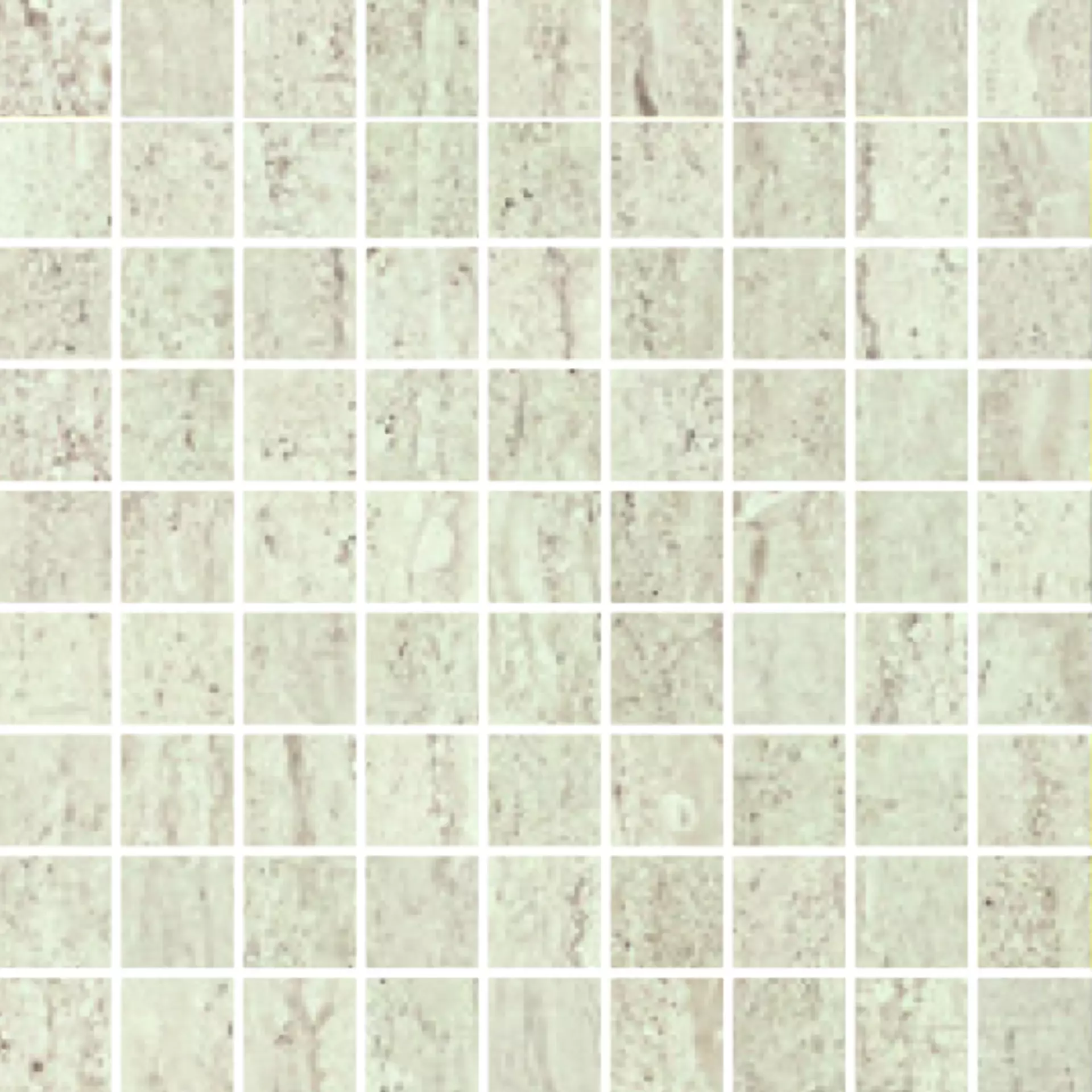 Serenissima Travertini Due Bianco Naturale Mosaic 3x3 1074330 30x30cm rectified