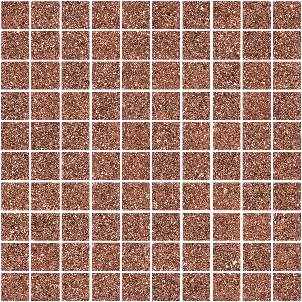 Bodenfliese,Wandfliese Terratinta Grained Rust Matt Rust TTGR03M3N matt 30x30cm Mosaik 3x3 10mm