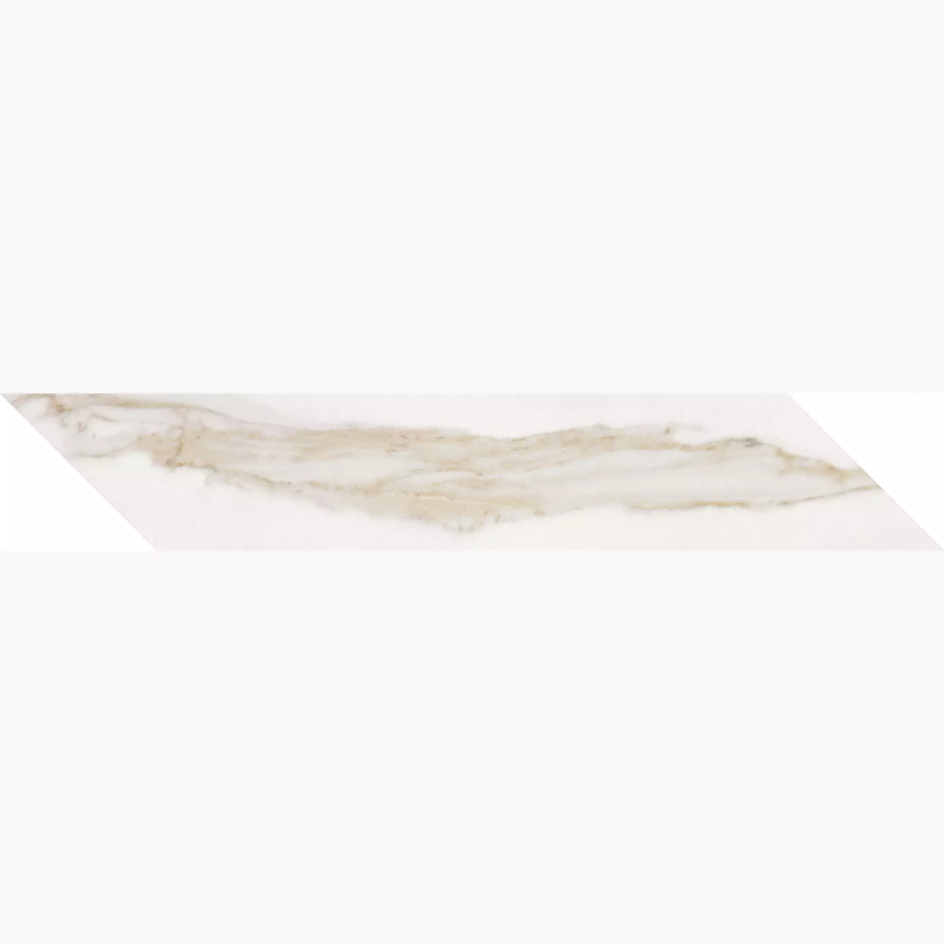 Keope Elements Lux Calacatta Gold Lappato Chevron Left 54384132 10x60cm rectified 9mm