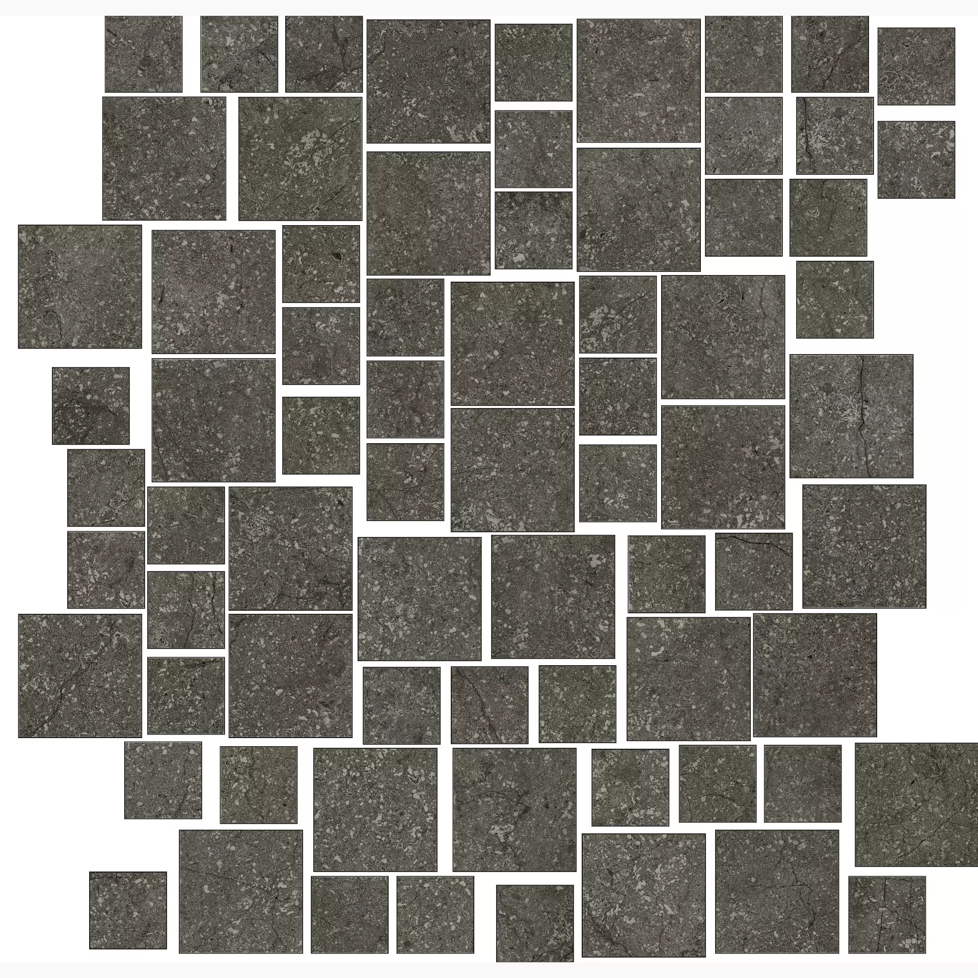 Florim Stone Life Graphit Naturale – Matt Graphit 779347 matt natur 33,5x37cm Dekor Blocks 6mm