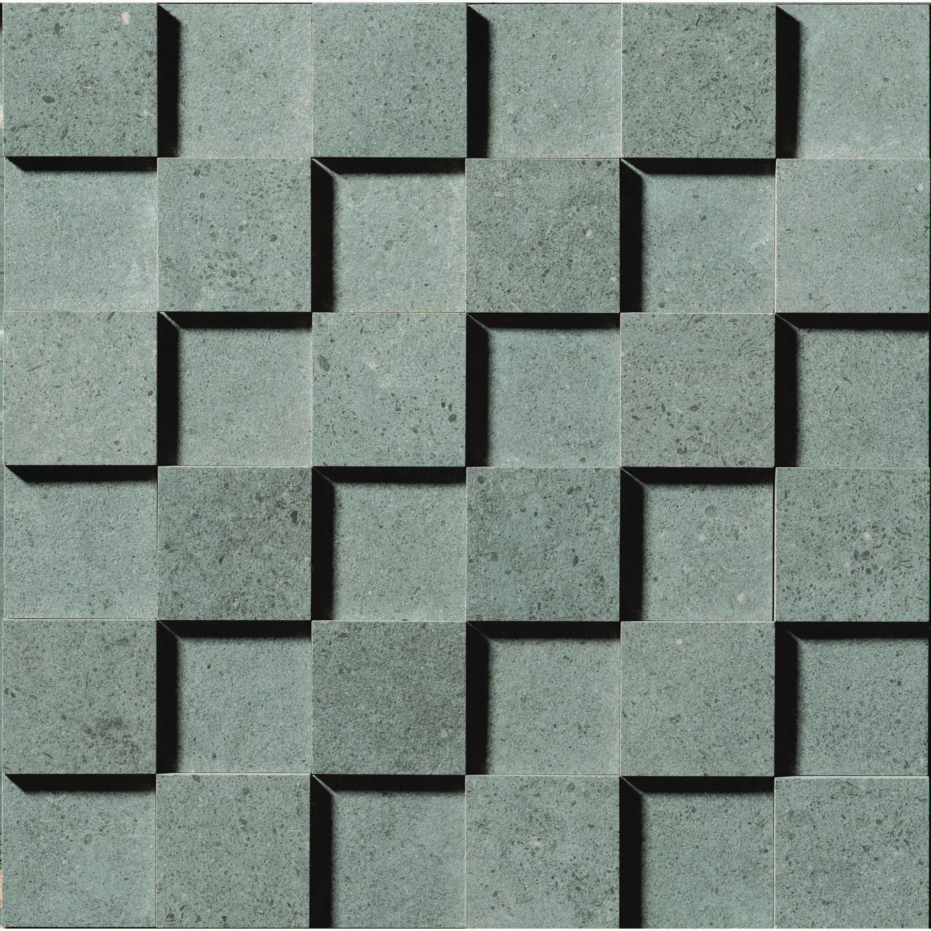 Bodenfliese,Wandfliese Cercom Square Grey Naturale Grey 1065094 natur 30x30cm Mosaik Cube 3D rektifiziert