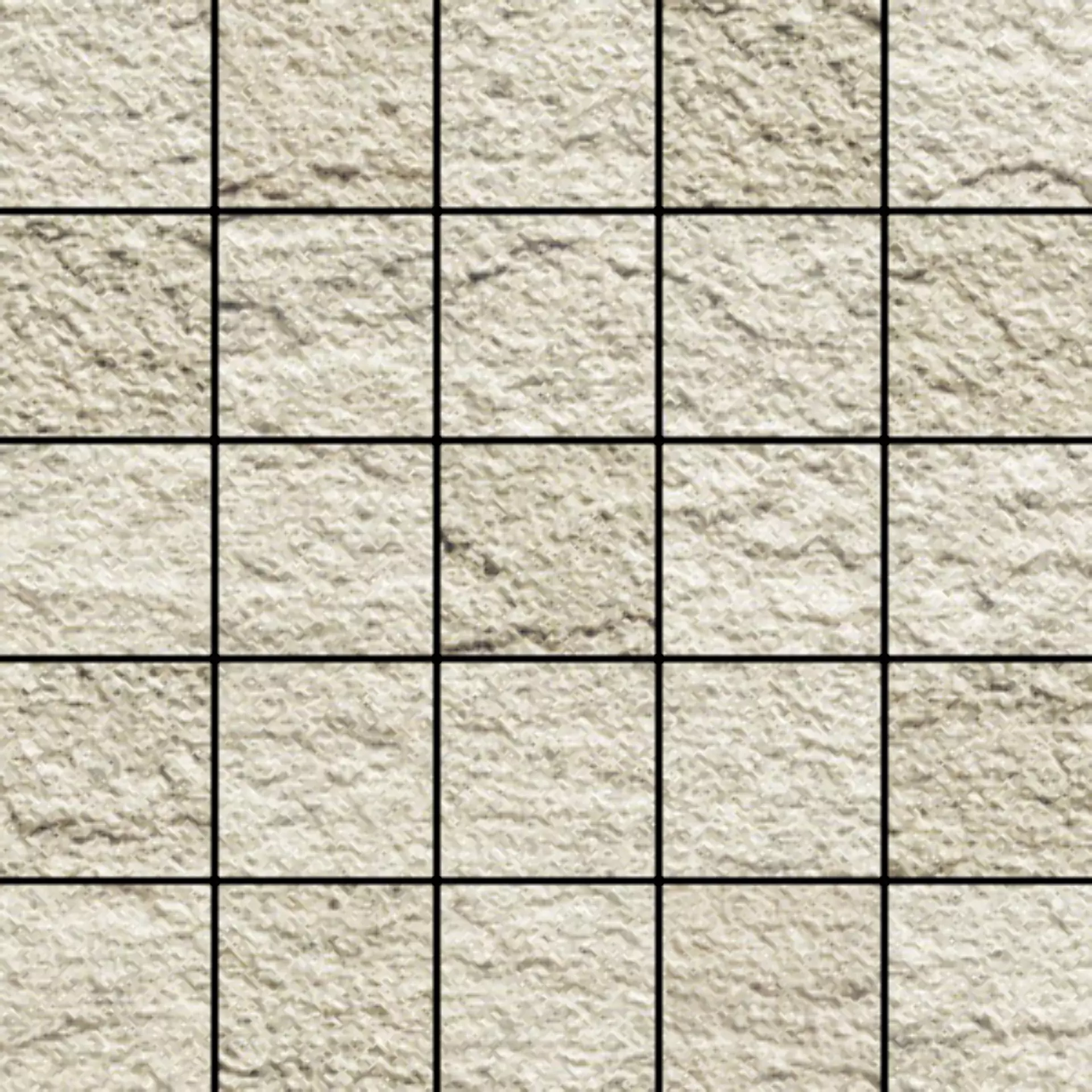 FMG Pietre Quarzite Sabbia Strutturato Mosaik 5x5 ST30884 30x30cm 10,5mm