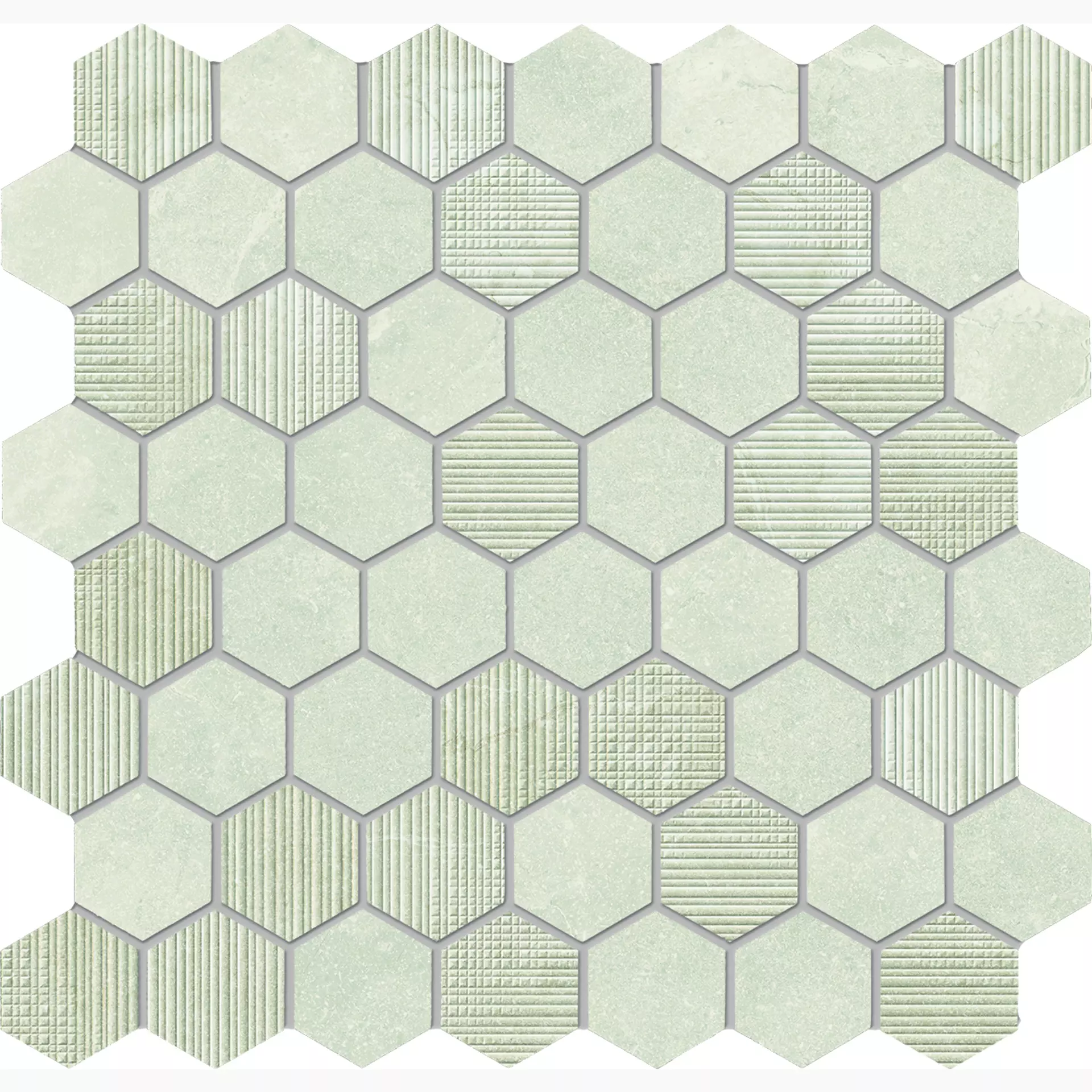 Provenza Eureka Bianco Naturale Bianco EF4F natur 30x30cm Mosaik Hexagon 9,5mm