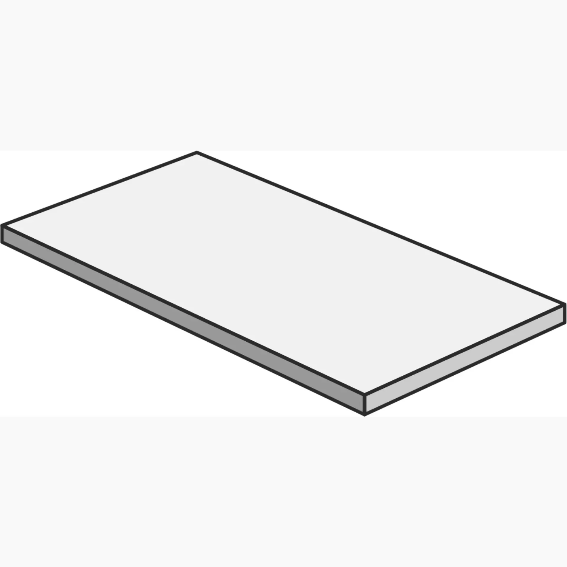 Cerdomus Legarage Silver Matt Stair plate Corner Plate Right Costa Retta 82000 33x120cm rectified 9,5mm
