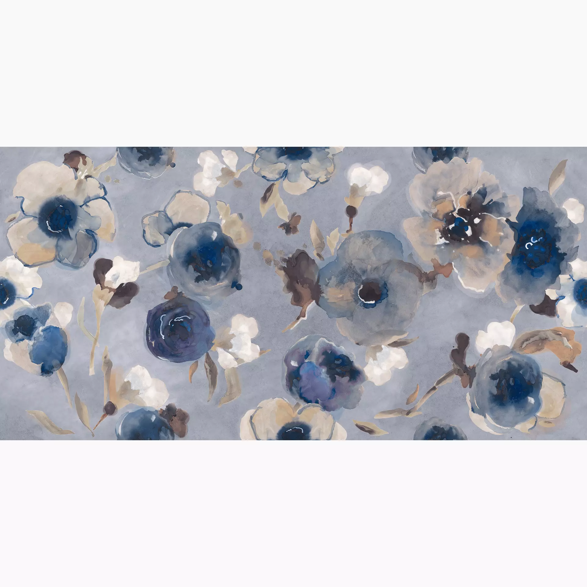 Ragno Decora Bianco – Beige – Senape – Blu Cleanout Natur Dekor Floral R9QD 60x120cm rektifiziert 8,5mm