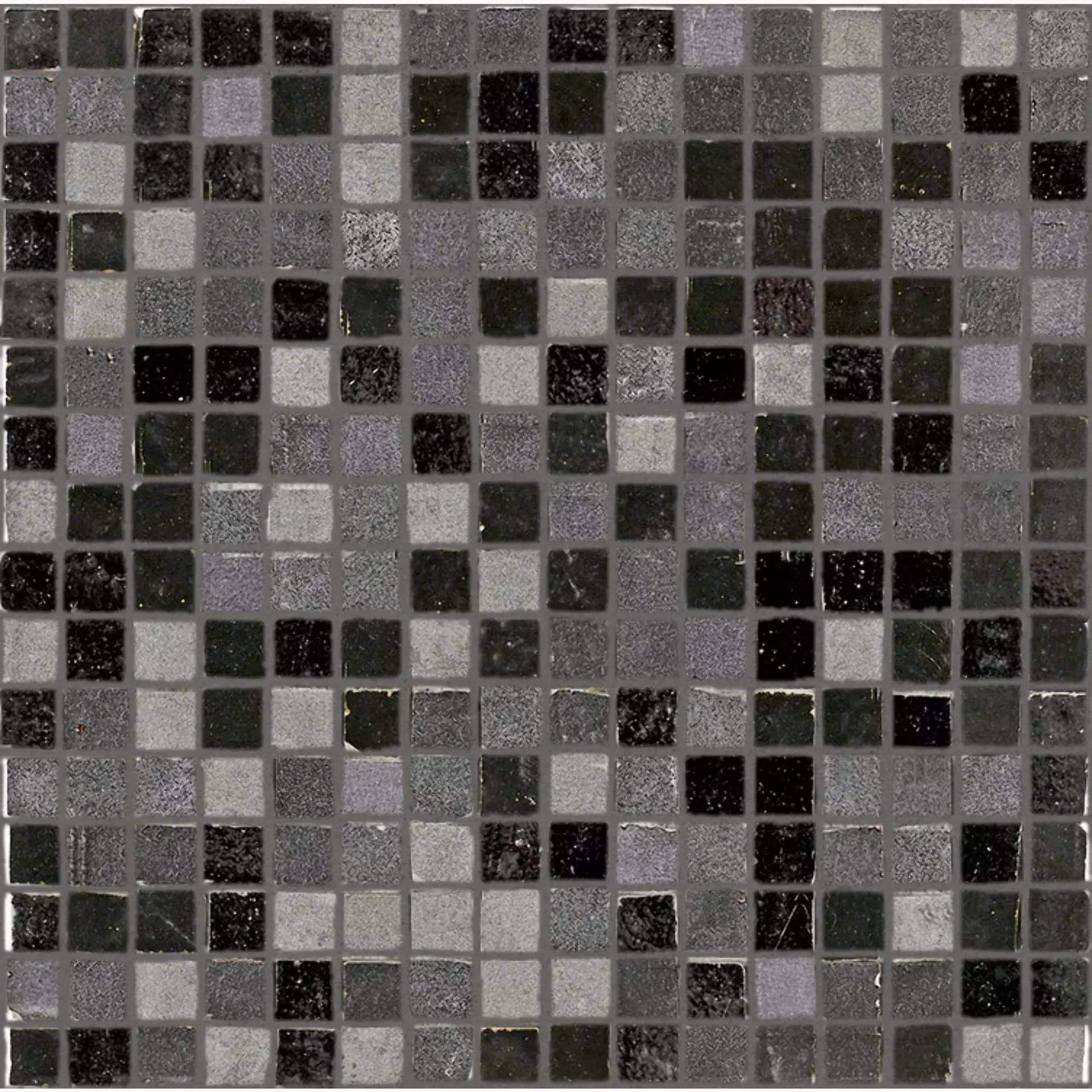Bodenfliese,Wandfliese Marazzi Mineral Black – Iron Naturale – Matt Black – Iron M0MA matt natur 30x30cm Mosaik 10mm