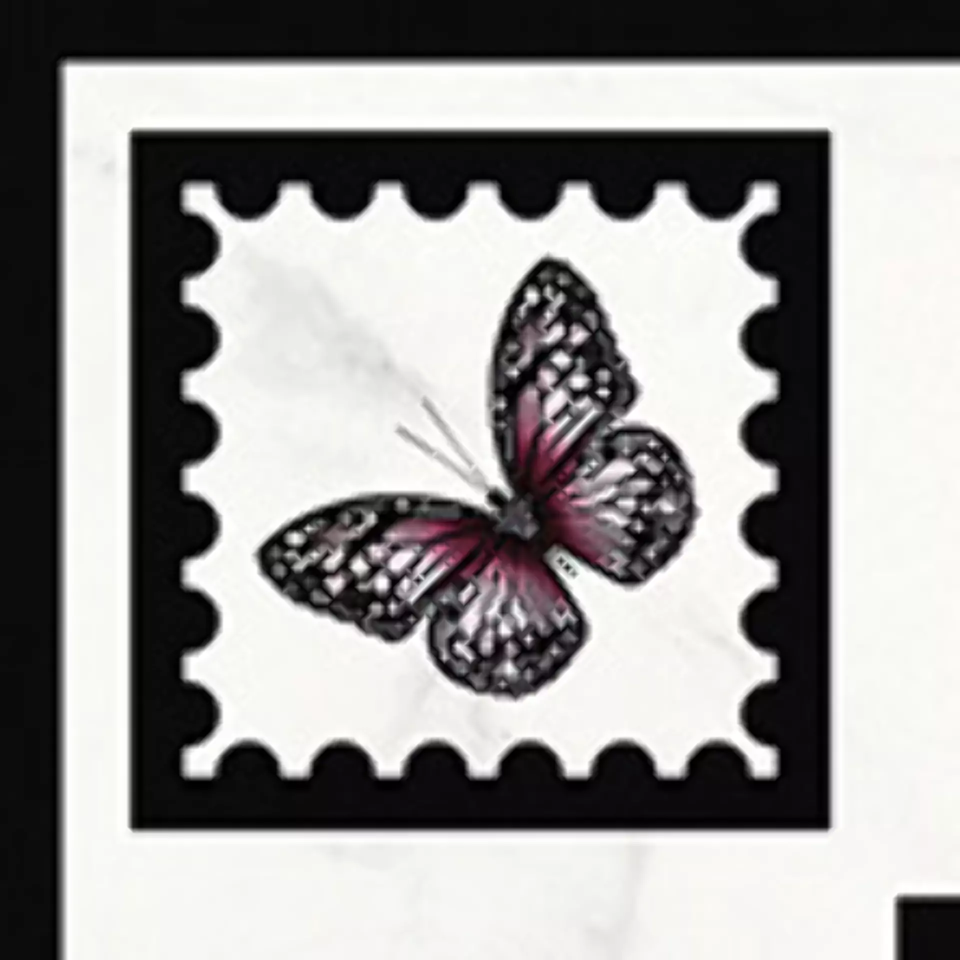 Villeroy & Boch Victorian White Glossy Corner Border Butterfly 1428-MKE2 12,5x12,5cm 10mm