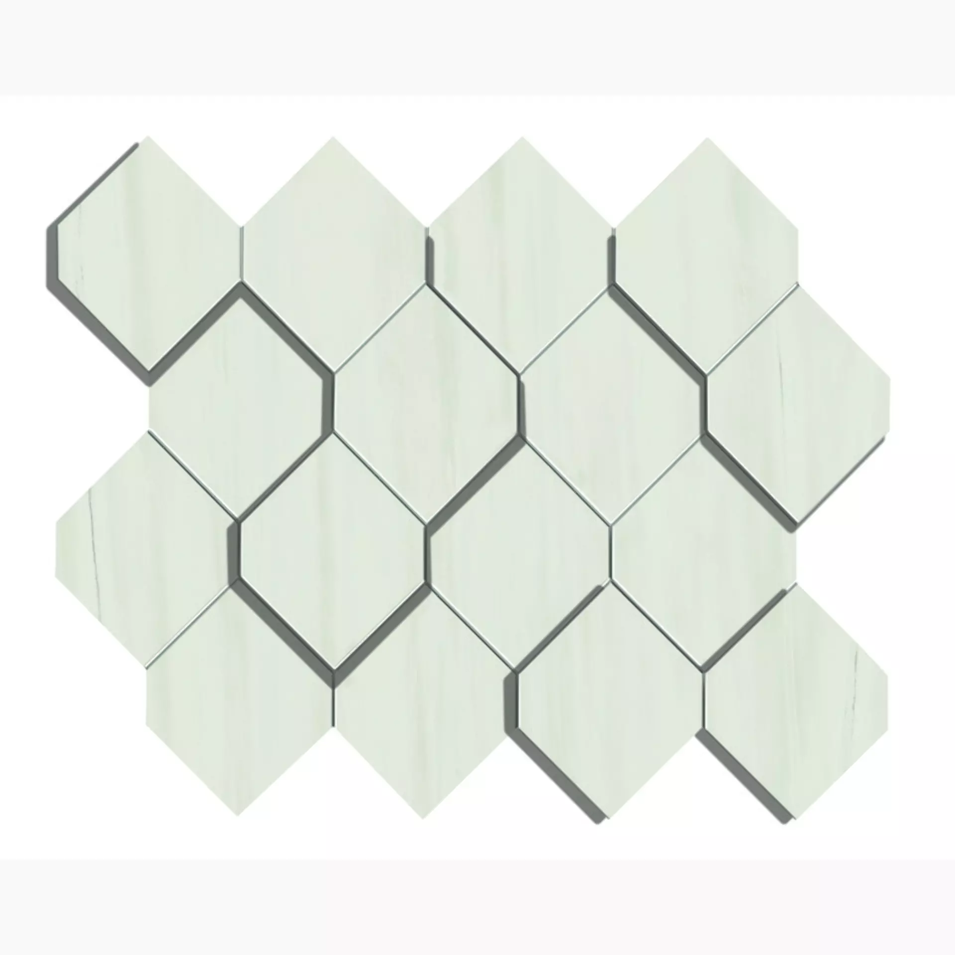 Atlasconcorde Marvel Stone Bianco Dolomite Lappato Mosaic Esagone 3D AS36 28,2x35,3cm rectified