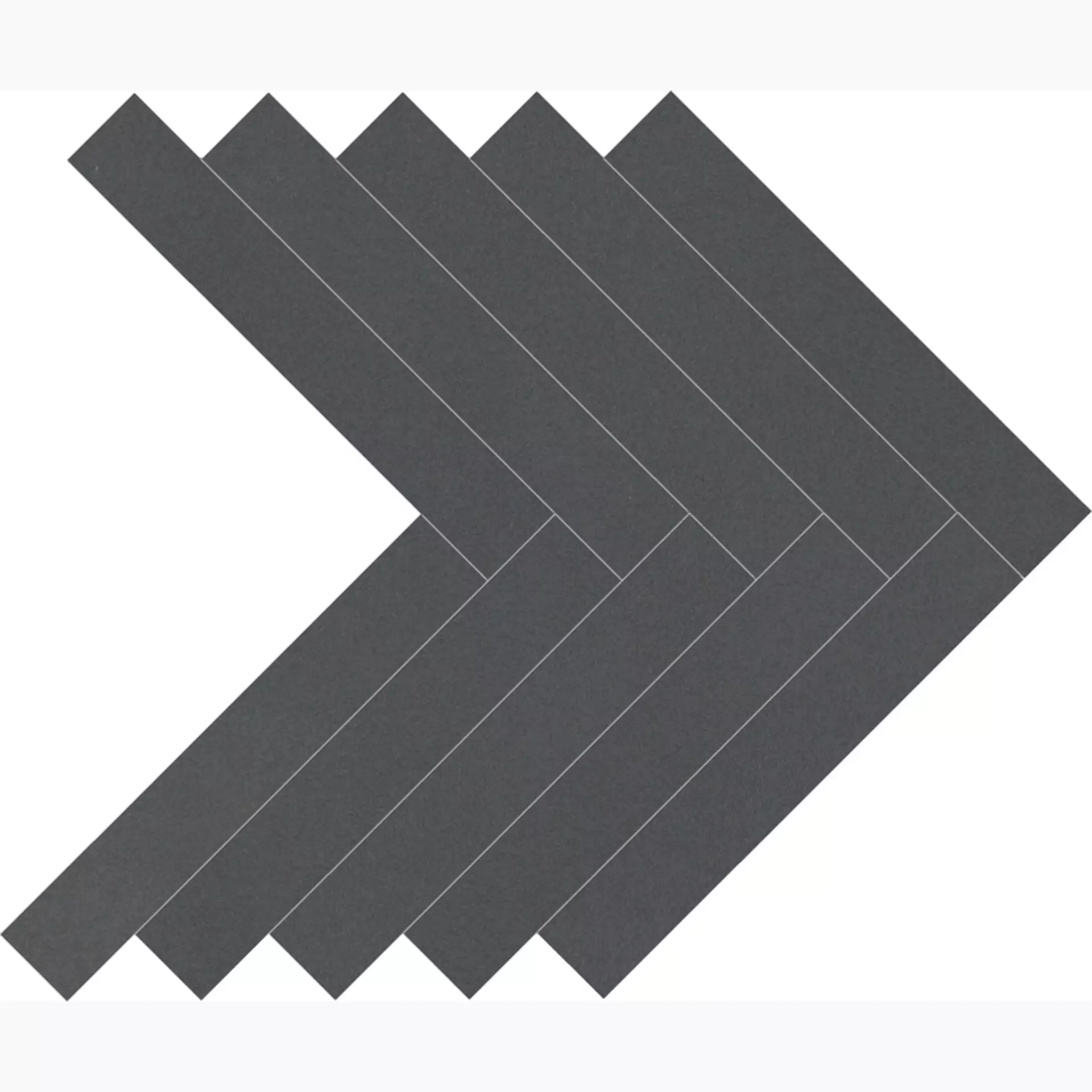 Keope Elements Design Black Naturale – Matt Black 4D374130 natur matt 34,5x42cm Mosaik Herringbone rektifiziert 9mm