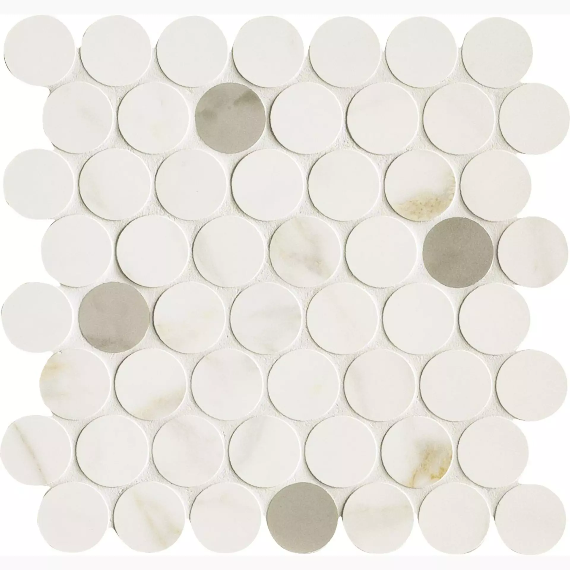 Marazzi Magnifica Calacatta Naturale – Matt Mosaic Circle M8FU 31x31cm 7mm