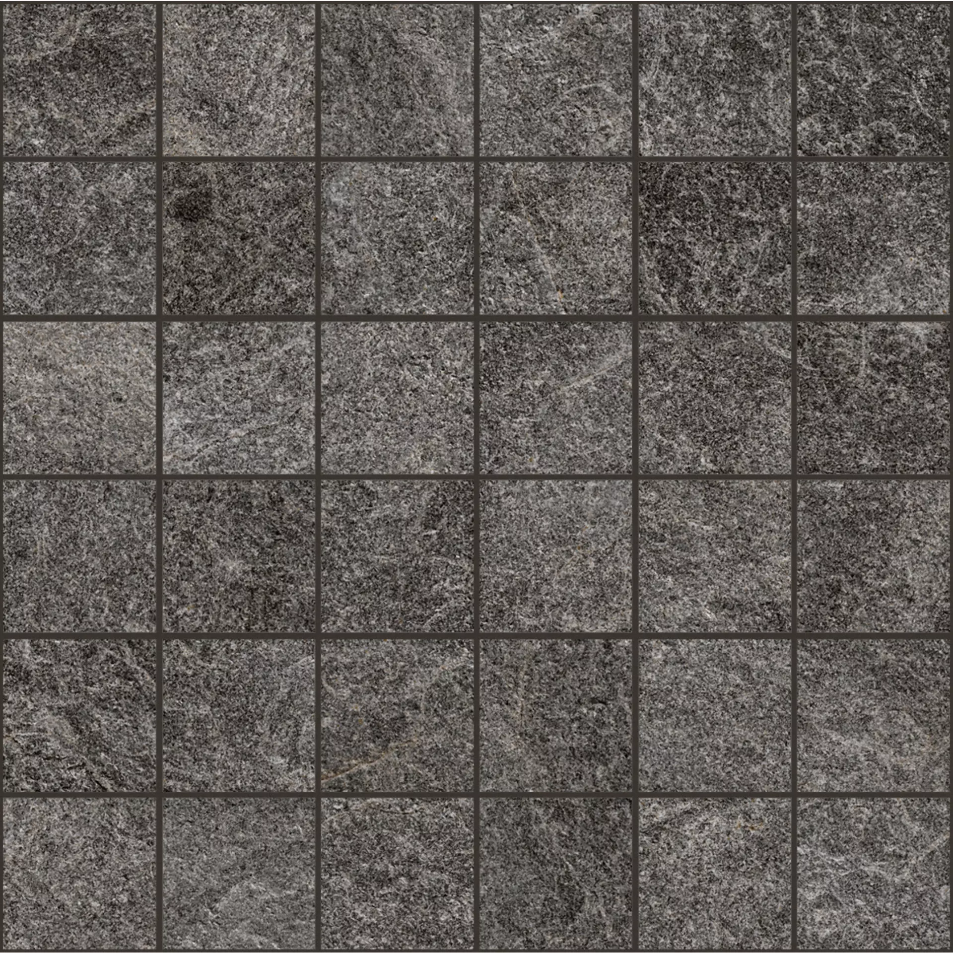 Bodenfliese,Wandfliese Marazzi Rocking Anthracite Naturale – Matt Anthracite M1HN matt natur 30x30cm Mosaik 9,5mm