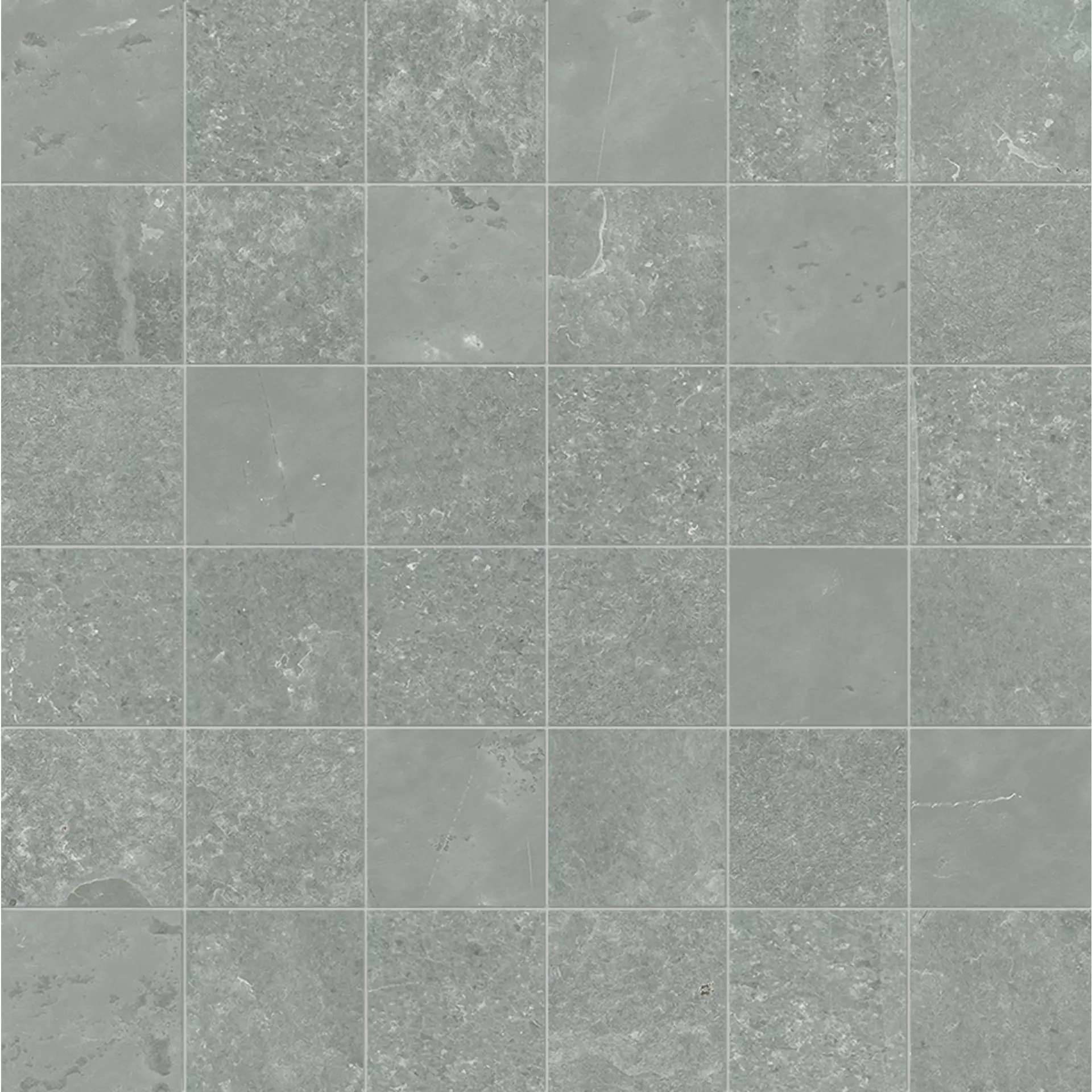 Provenza Groove Bright Grey Naturale Mosaic 5x5 E3FT 30x30cm rectified 9,5mm