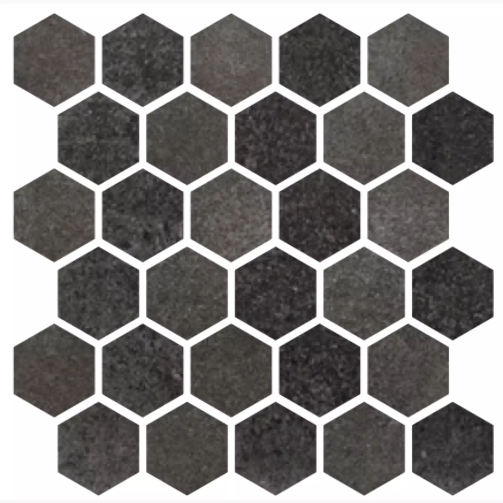 CIR Materia Prima Black Storm Naturale Mosaik Hexagon 1069909 27x27cm