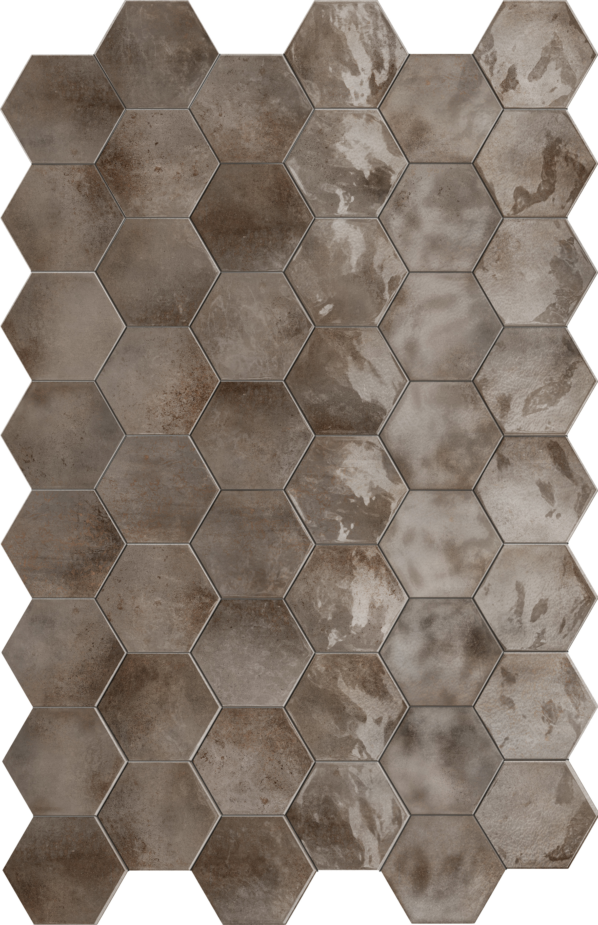 Terratinta Betonmetal Copper Glossy Hexagon TTBM02HXG 15x17,1cm 9mm