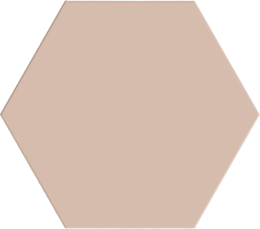Terratinta Hexa Rosy Blush Matt Rosy Blush TTHXF10N matt 14x16cm Hexagon 8,5mm