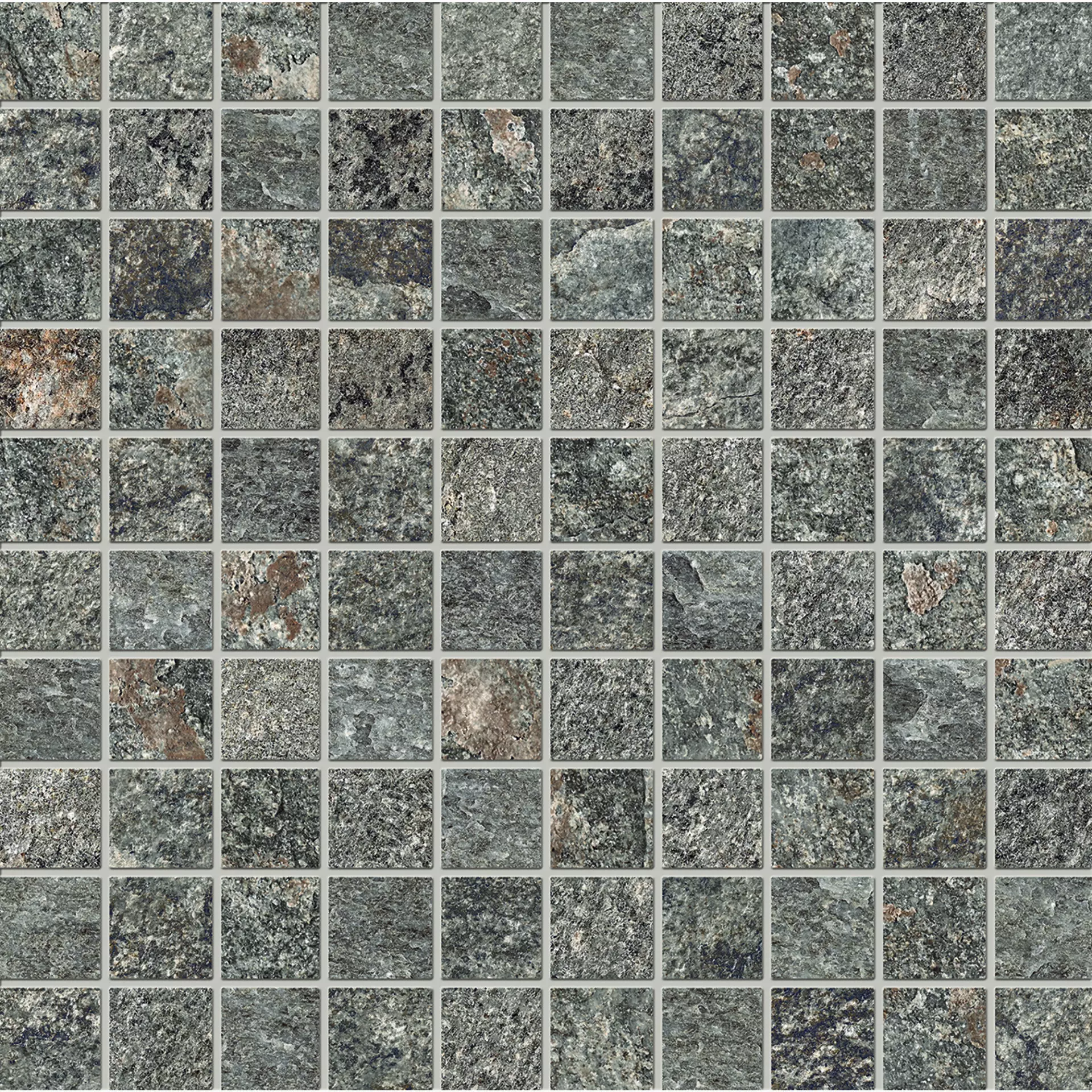 Ergon Oros Stone Antracite Naturale Mosaic 3x3 EL1N 30x30cm 9,5mm