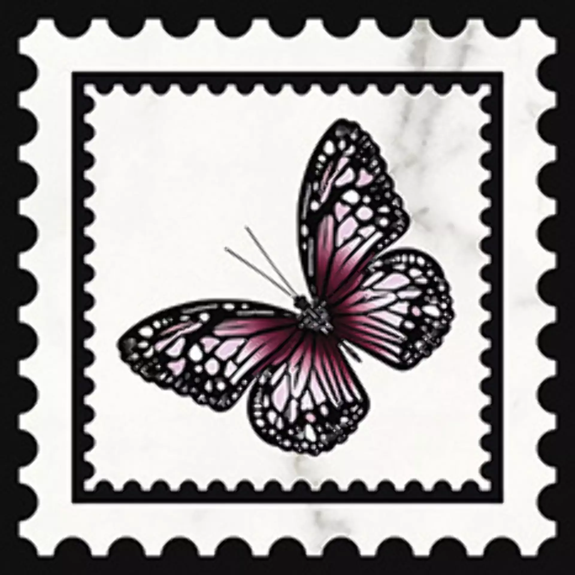Villeroy & Boch Victorian White Perforated Glossy Decor Butterfly 45 1222-MK0B 20x20cm rectified 10mm