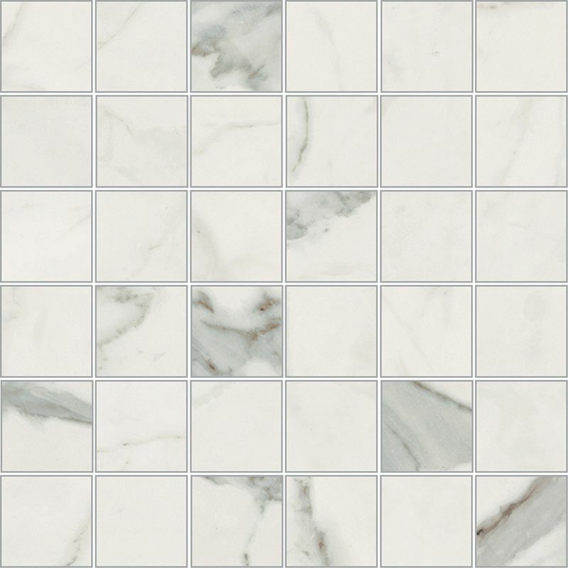 Novabell Imperial Michelangelo Bianco Apuano Levigato Bianco Apuano IMM005L geschliffen 30x30cm Mosaik 5x5