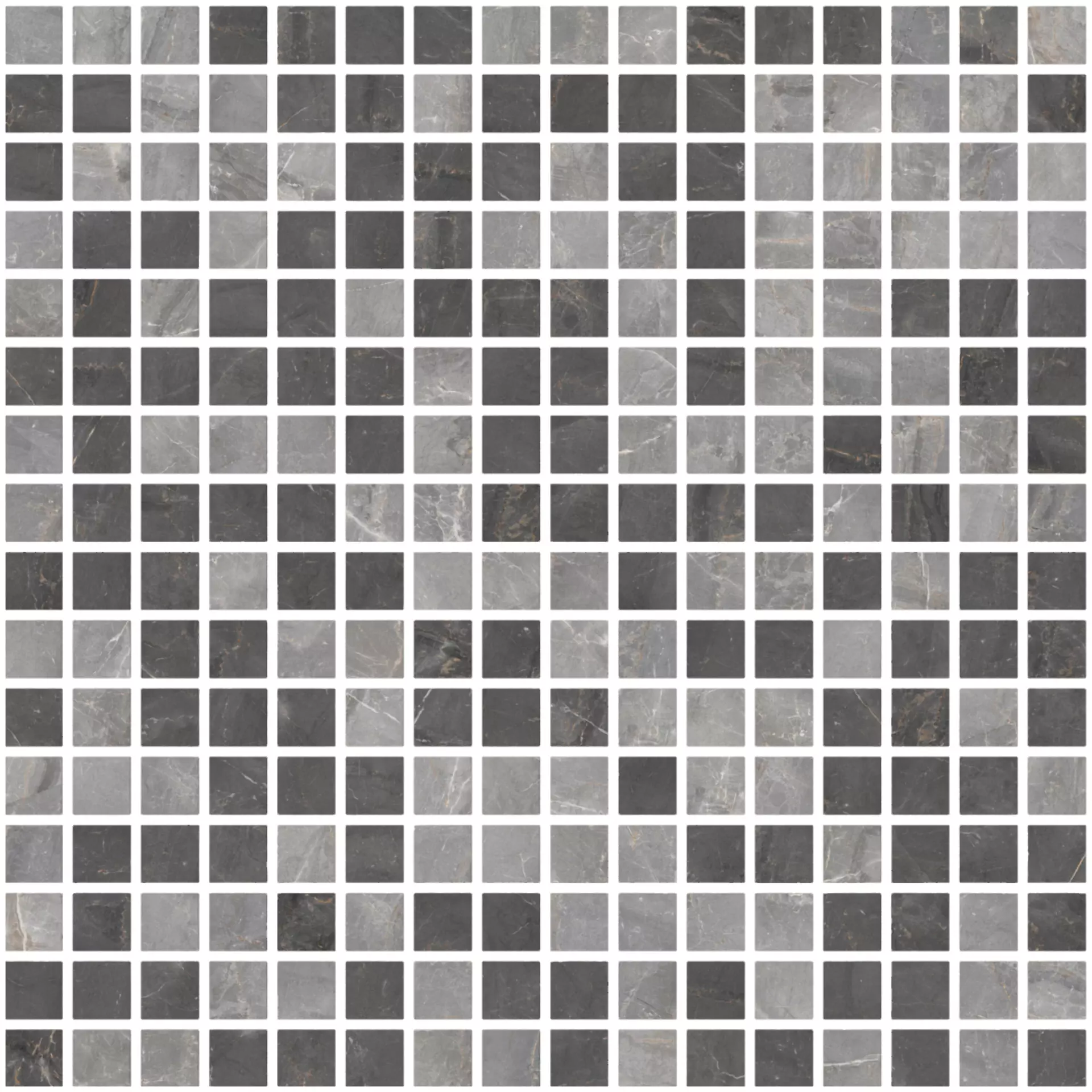 Herberia Marmi Pregiati Soveraia Grey Matt Soveraia Grey HMPM16 matt 30x30cm Mosaik Mix