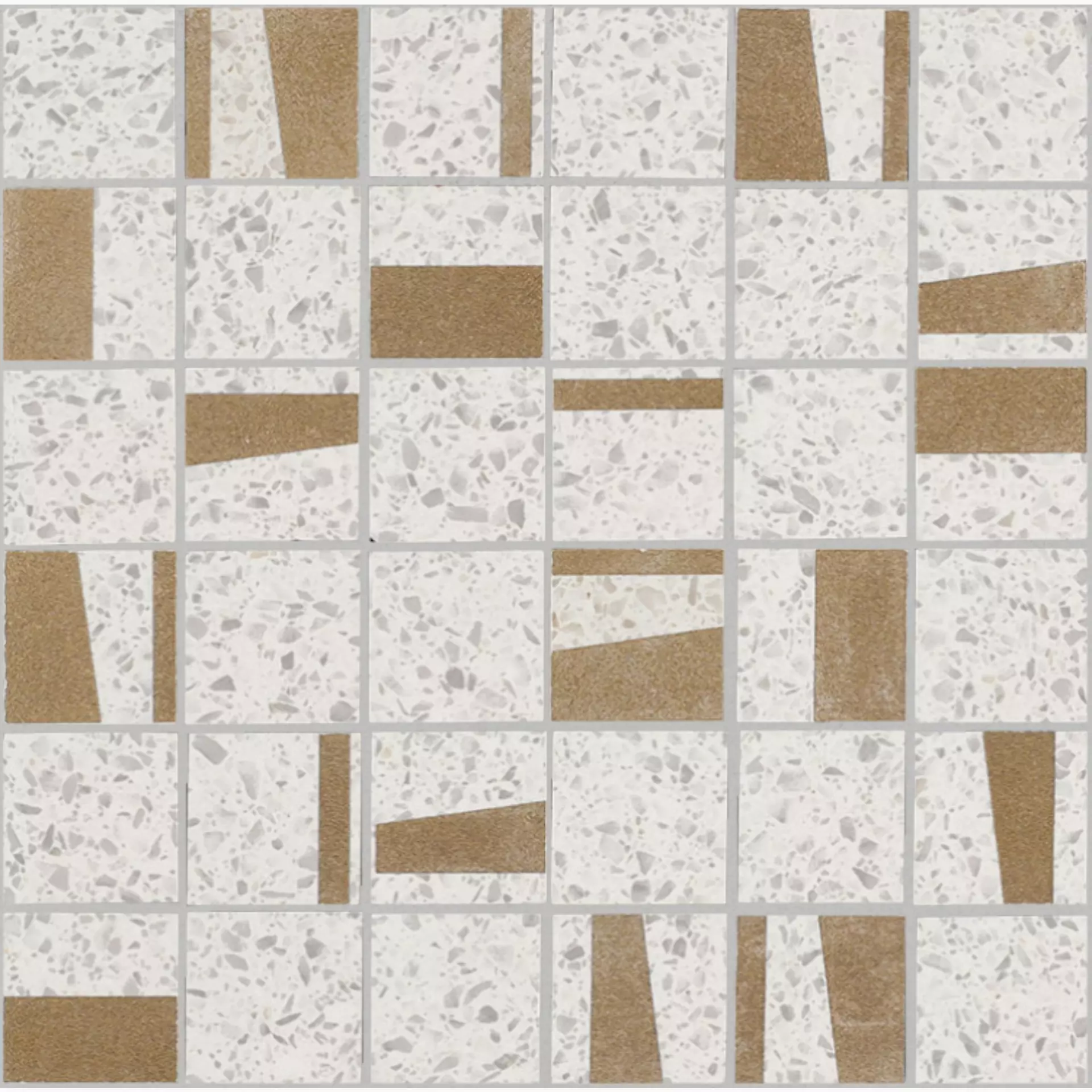 Bodenfliese,Wandfliese Marazzi Pinch White Naturale – Matt White M0KX matt natur 30x30cm Mosaik 10,5mm