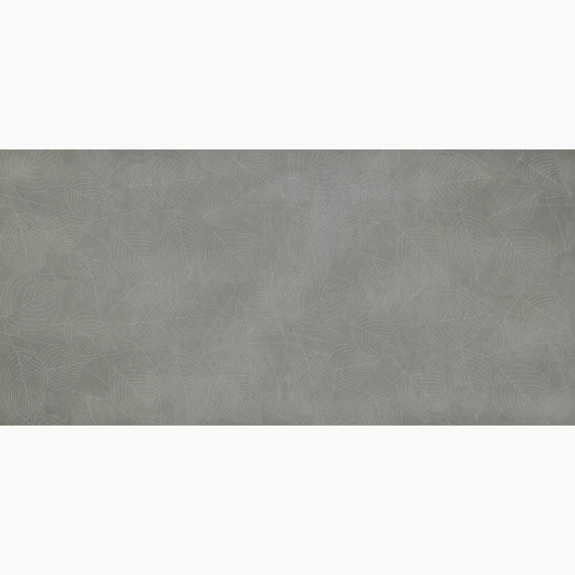 Gigacer Concrete Signs Grey Matt Grey 6CONCR250GRELEA matt 120x250cm Dekor Leaves 6mm