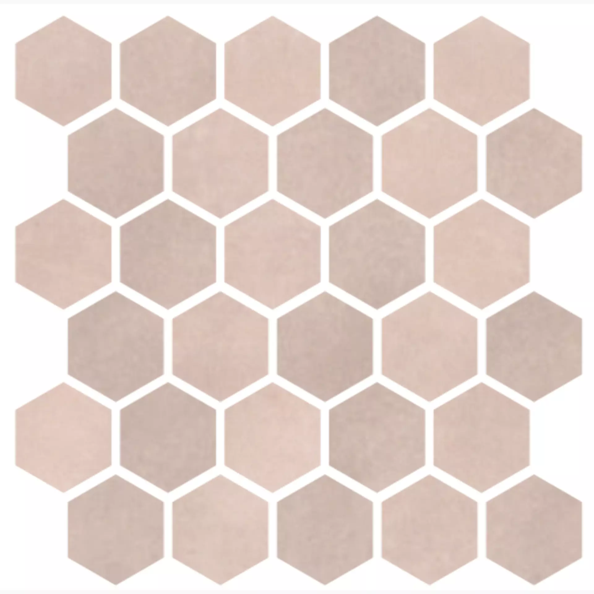 CIR Materia Prima Pink Velvet Naturale Mosaik Hexagon 1069917 27x27cm