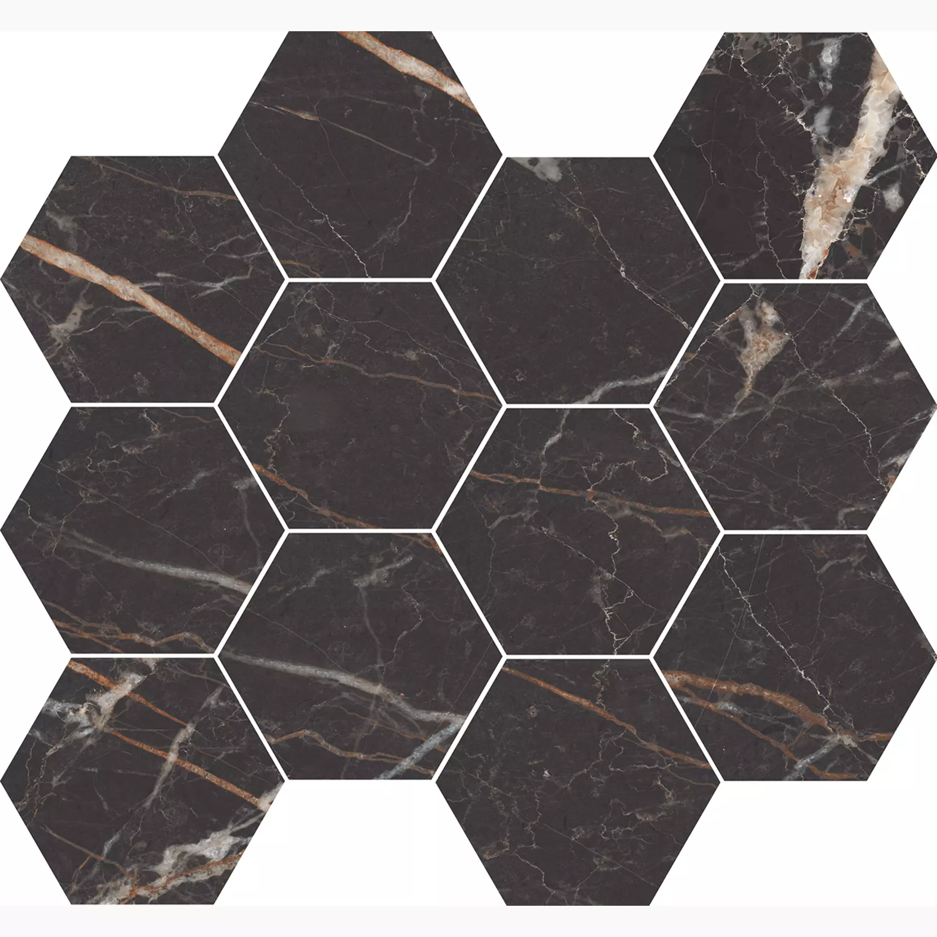 Rondine Canova Emperador Naturale Mosaik Hexagon J88578 30,3x35cm 8,5mm