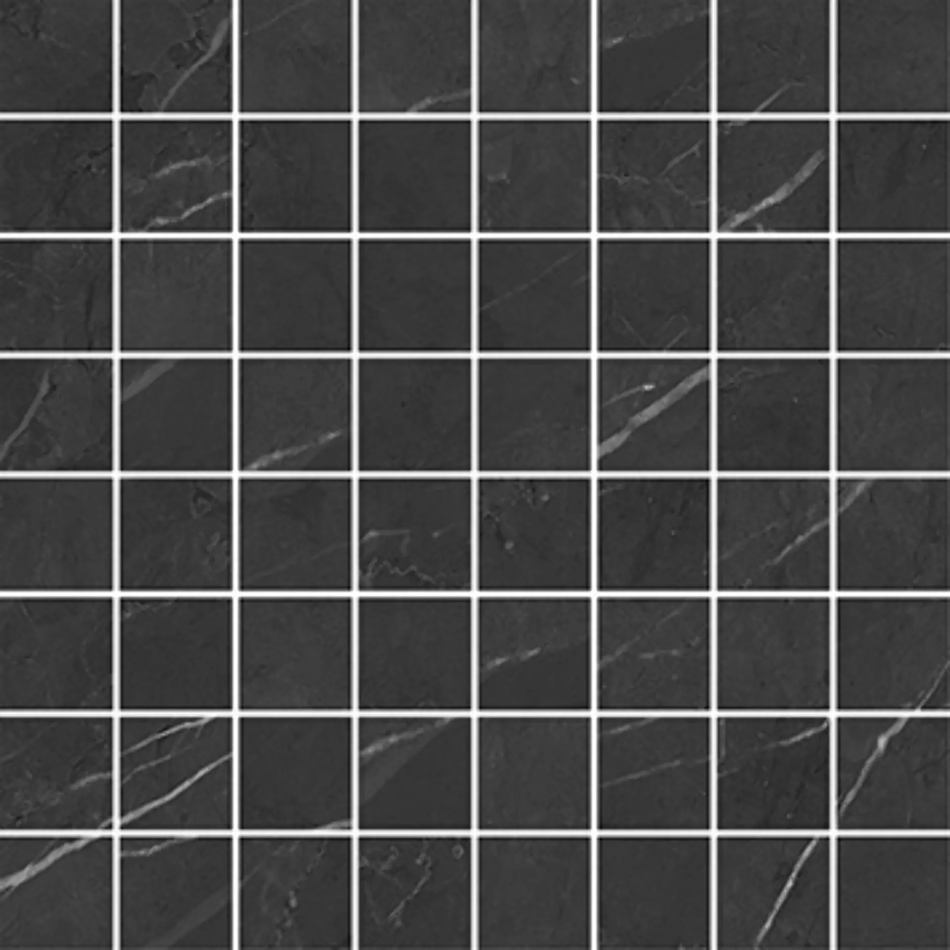 Wandfliese,Bodenfliese Villeroy & Boch Victorian Black Polished Black 2005-MK9P poliert 3,7x3,7cm Mosaik (3,7x3,7) rektifiziert 9mm
