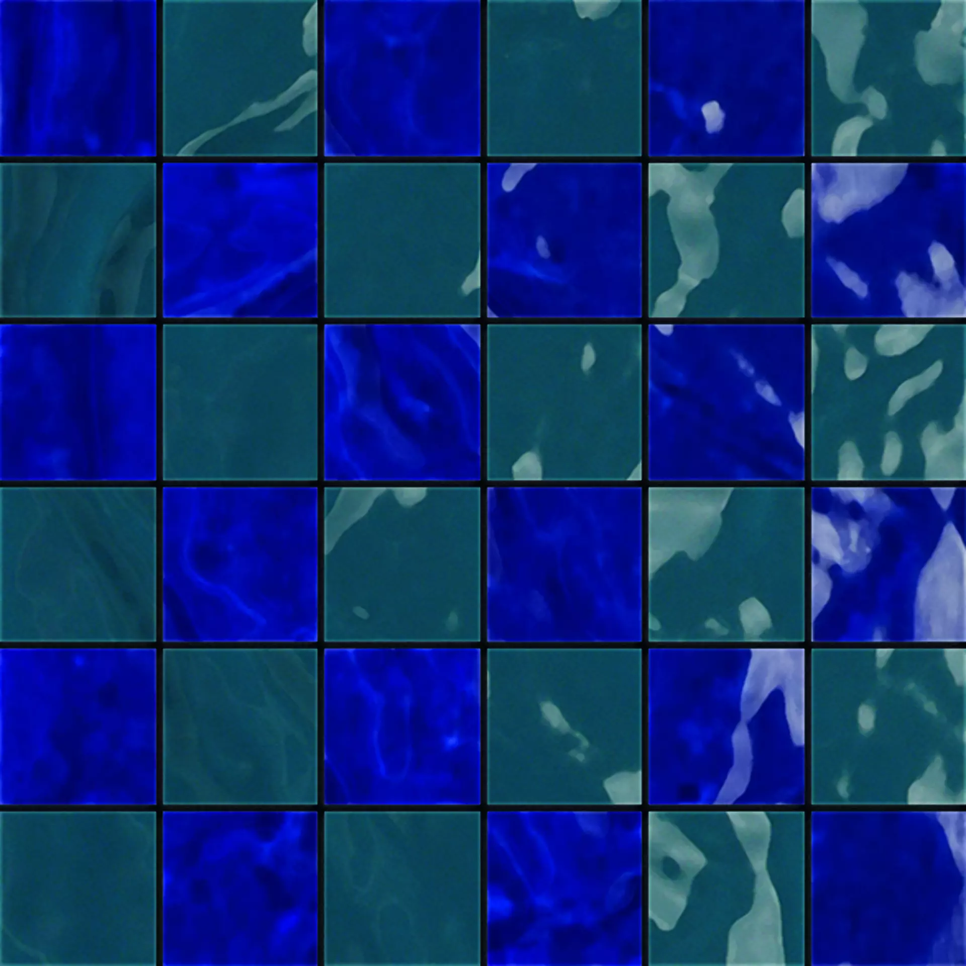 CIR Tadelakt Blu – Verde Naturale Mosaic Fez 1082292 30x30cm rectified 10mm