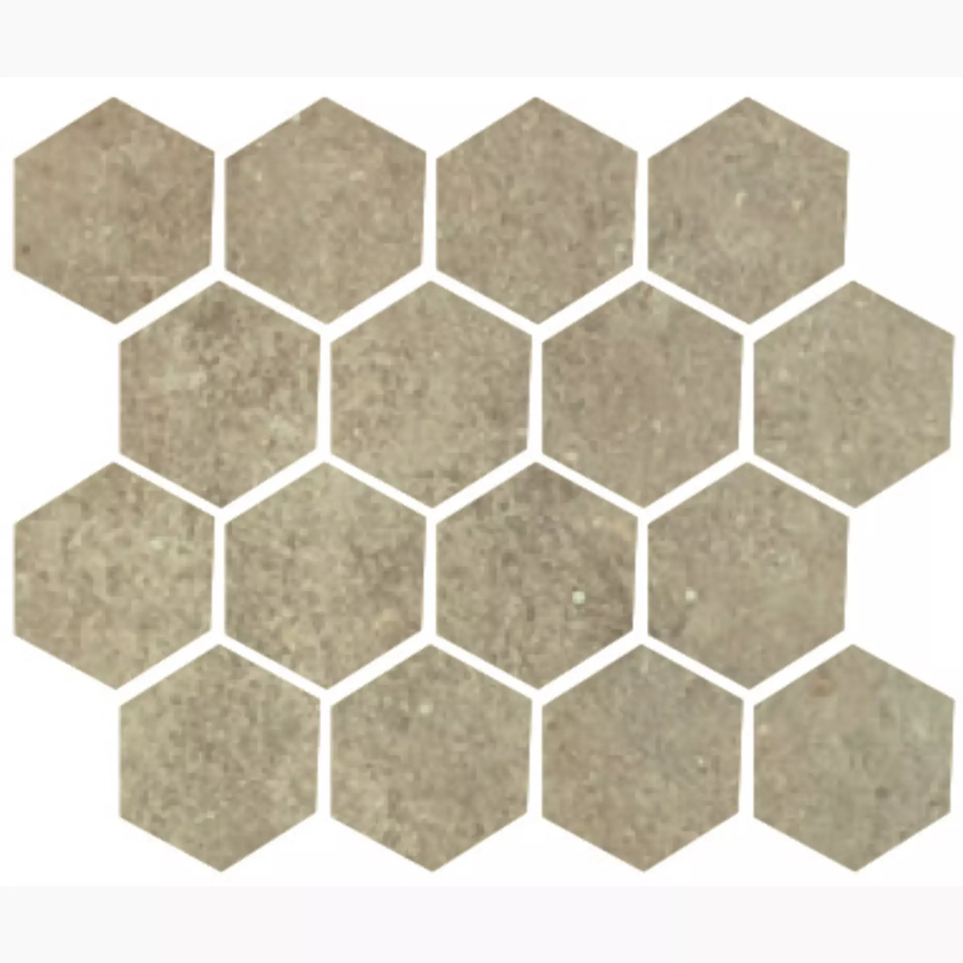 Serenissima Promenade Tan Naturale Mosaic Hexagon 1070685 25x30cm rectified