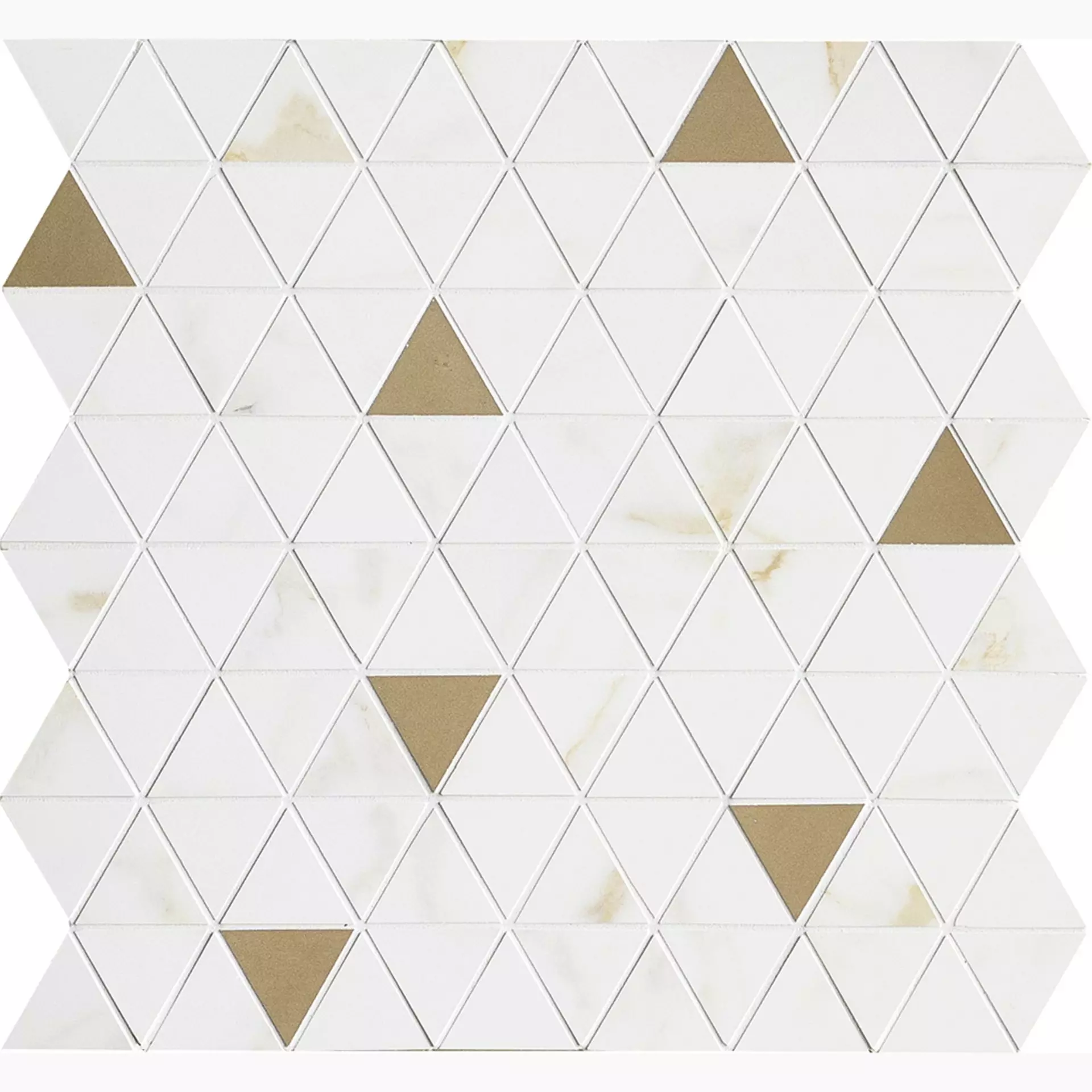 Wandfliese Marazzi Allmarble Wall Golden White Satinato Golden White M8H1 satiniert 40x43cm Mosaik Tria 6mm